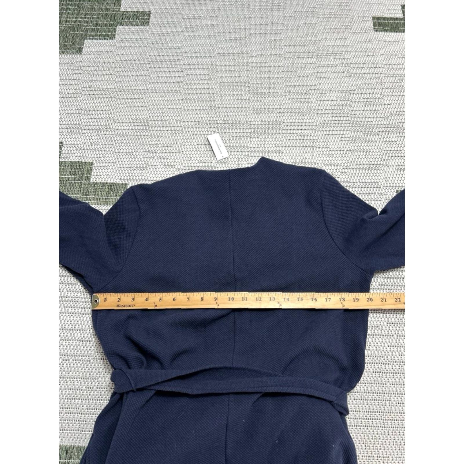 Banana Republic Banana Republic Pique Knit Jacket Womens Blue Large Semi Fitted Open Front New Jacket Size L / US 10 / IT 46 - 7 Thumbnail