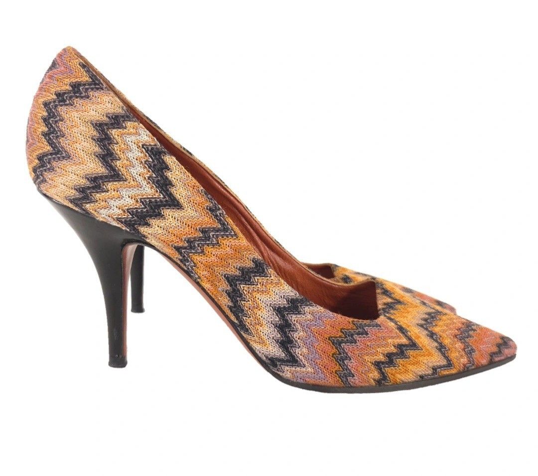 Missoni Missoni Zigzag Knit Pointed Toe Pumps 40 EU 10 US Womens Size US 10 / IT 40 - 2 Thumbnail