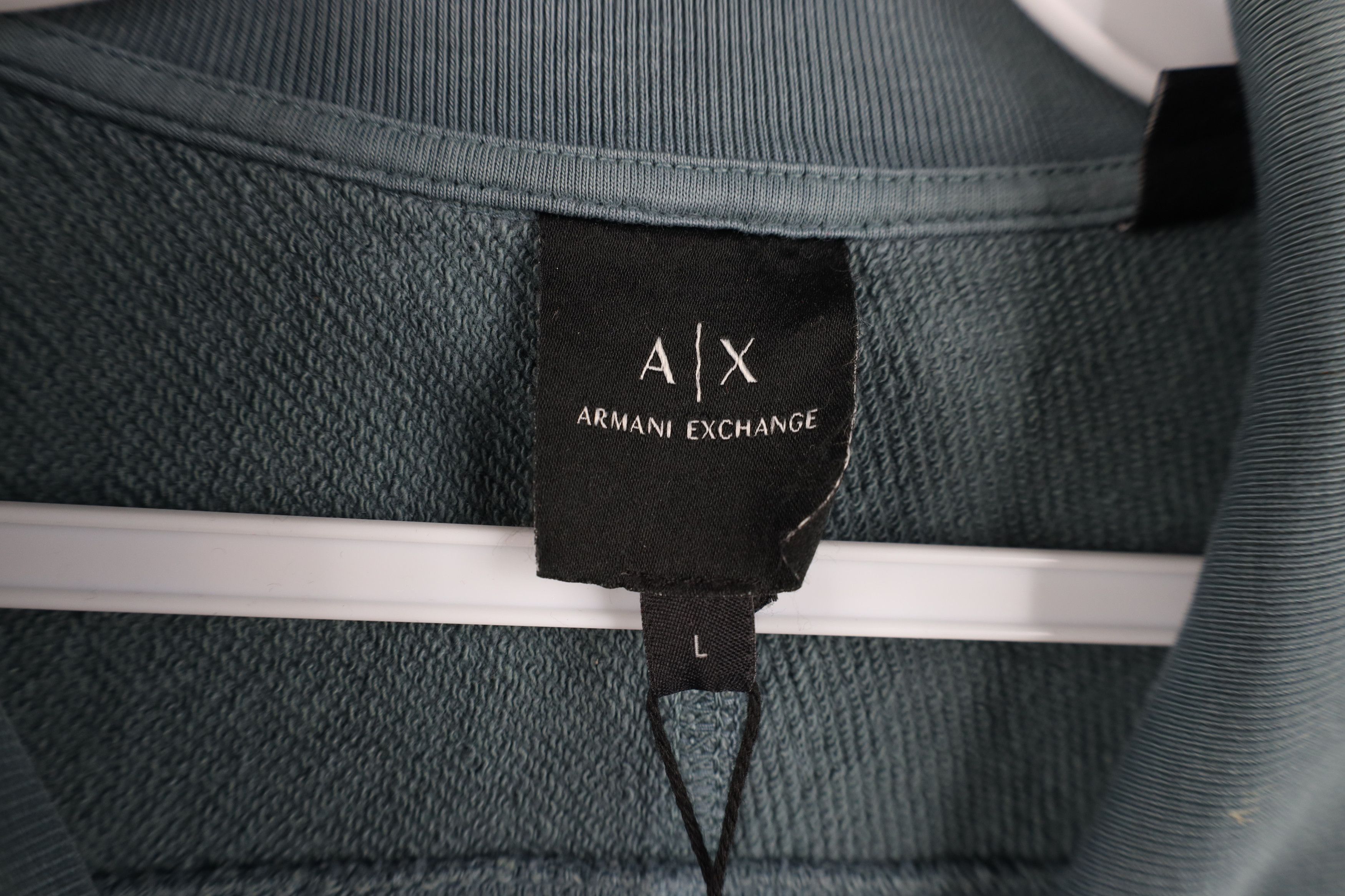 Armani Exchange New Armani Exchange Full Zip Terry Cloth Sweatshirt Teal Size US L / EU 52-54 / 3 - 7 Thumbnail