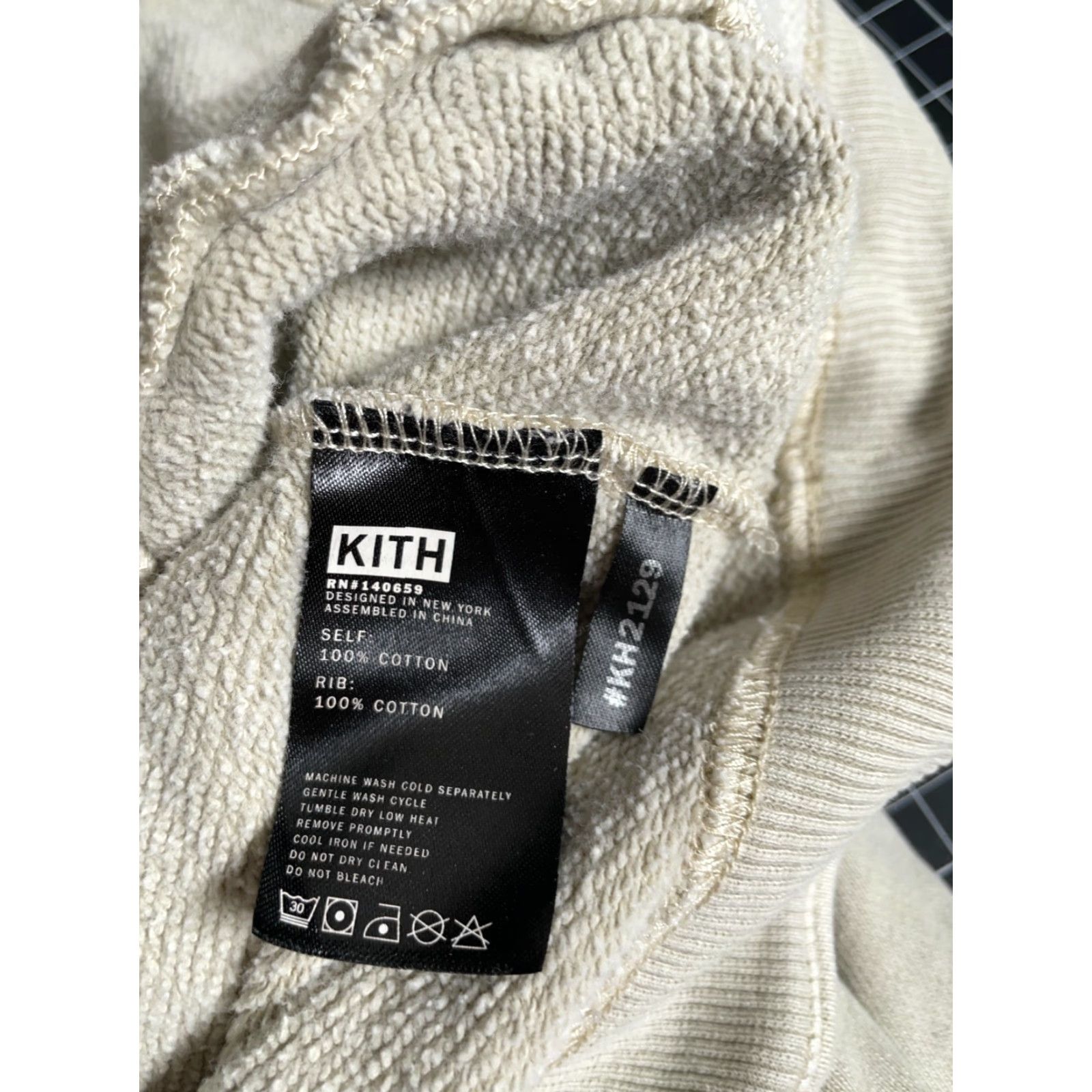 Kith KITH Hoodie Adult Small Beige French Terry Oversized Sweatshirt Mens Size US S / EU 44-46 / 1 - 4 Thumbnail