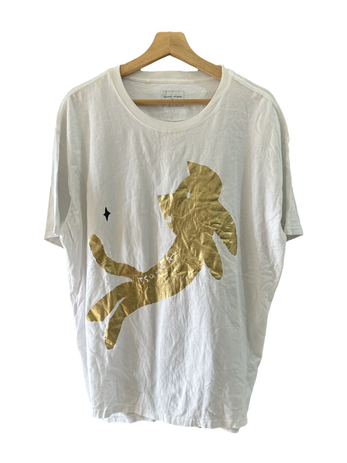 Issey Miyake × Tsumori Chisato AW20 Tsumori Chisato x Niko And… Gold Cat T-Shirt Size US L / EU 52-54 / 3 - 1 Thumbnail