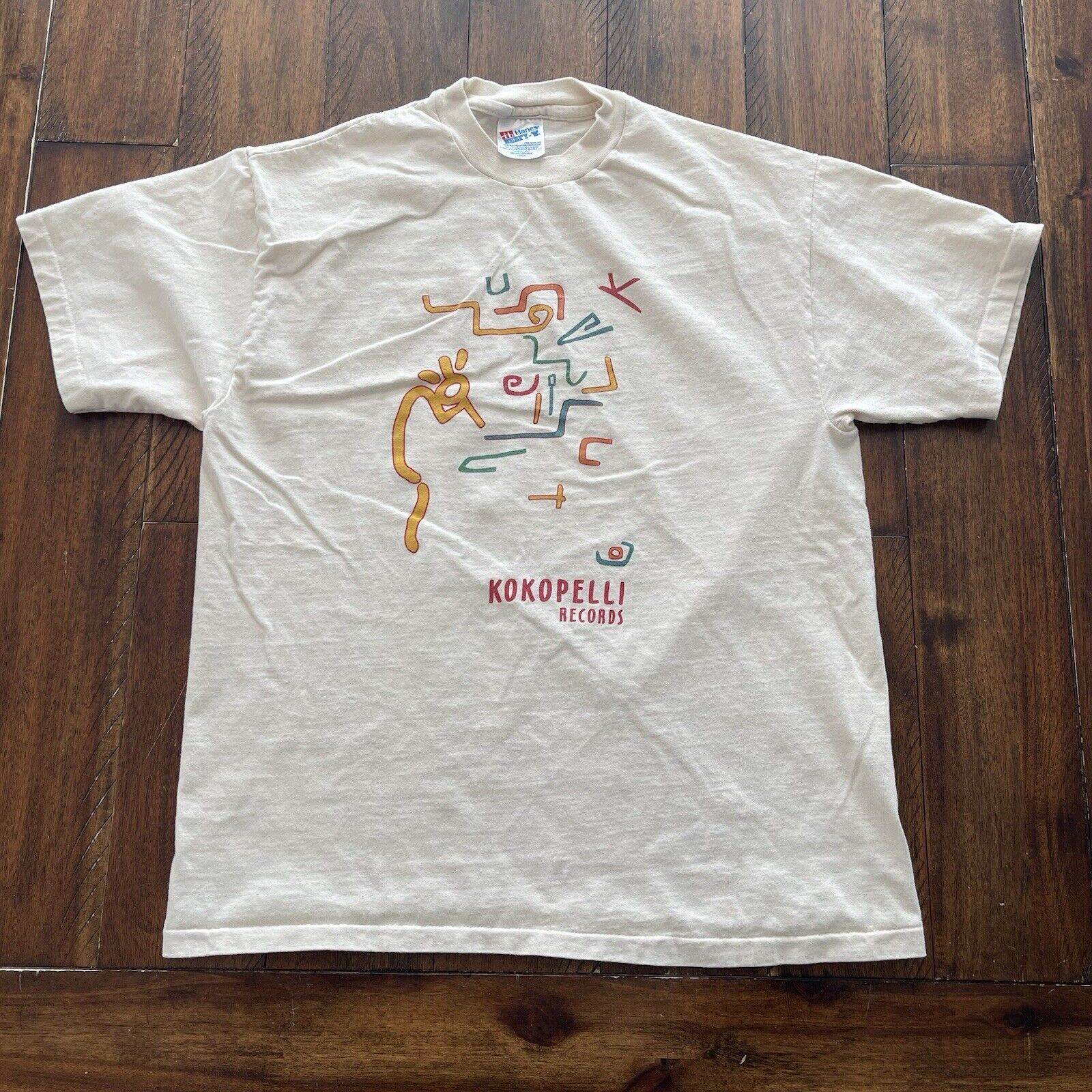Hanes Vtg Kokopelli Records Native American T-shirt L Hanes Beefy Size US L / EU 52-54 / 3 - 2 Thumbnail