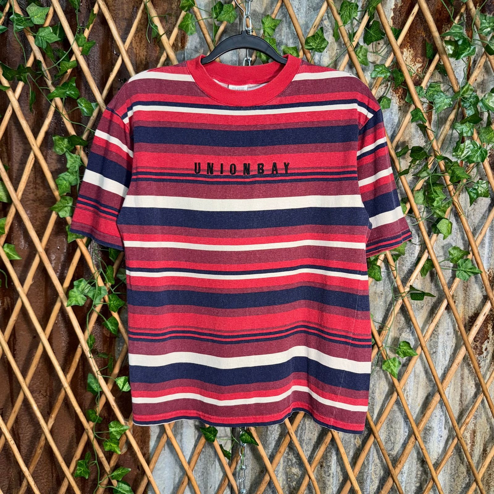UNIONBAY Vintage Y2K union Bay embroider essential stripe 90s t-shirt Size US M / EU 48-50 / 2 - 1 Thumbnail