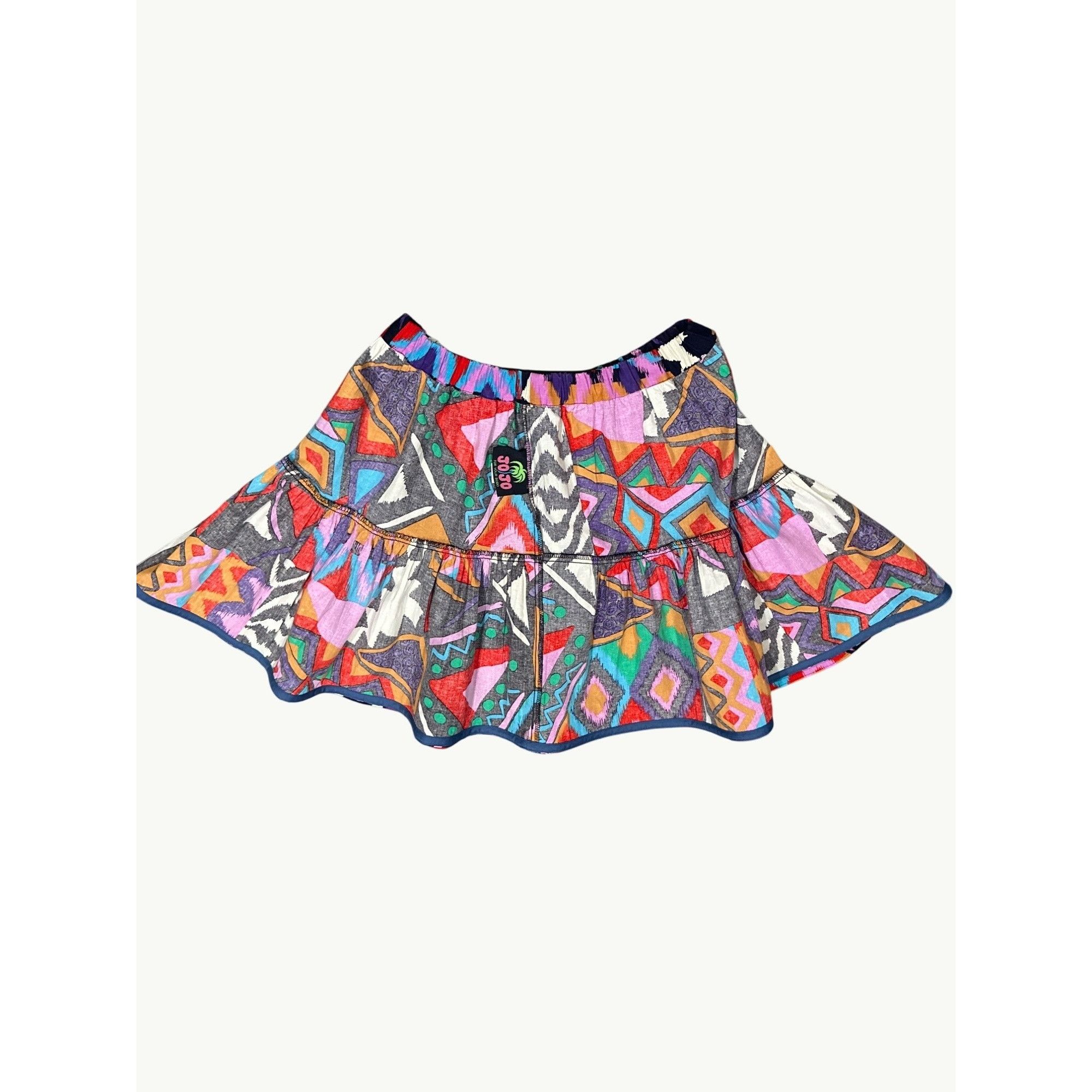 Other CCC Vintage JoJo For Your Bobo Cotton Skirt Bold Geometric A Size 32" / US 10 / IT 46 - 5 Thumbnail