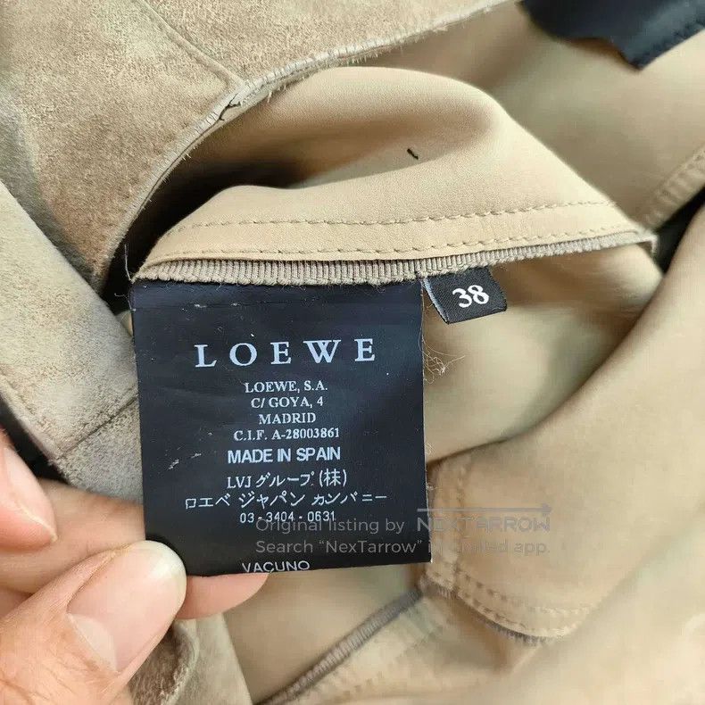 Loewe Loewe Leather suede trench coat size 38 khaki Size XS / US 0-2 / IT 36-38 - 6 Thumbnail