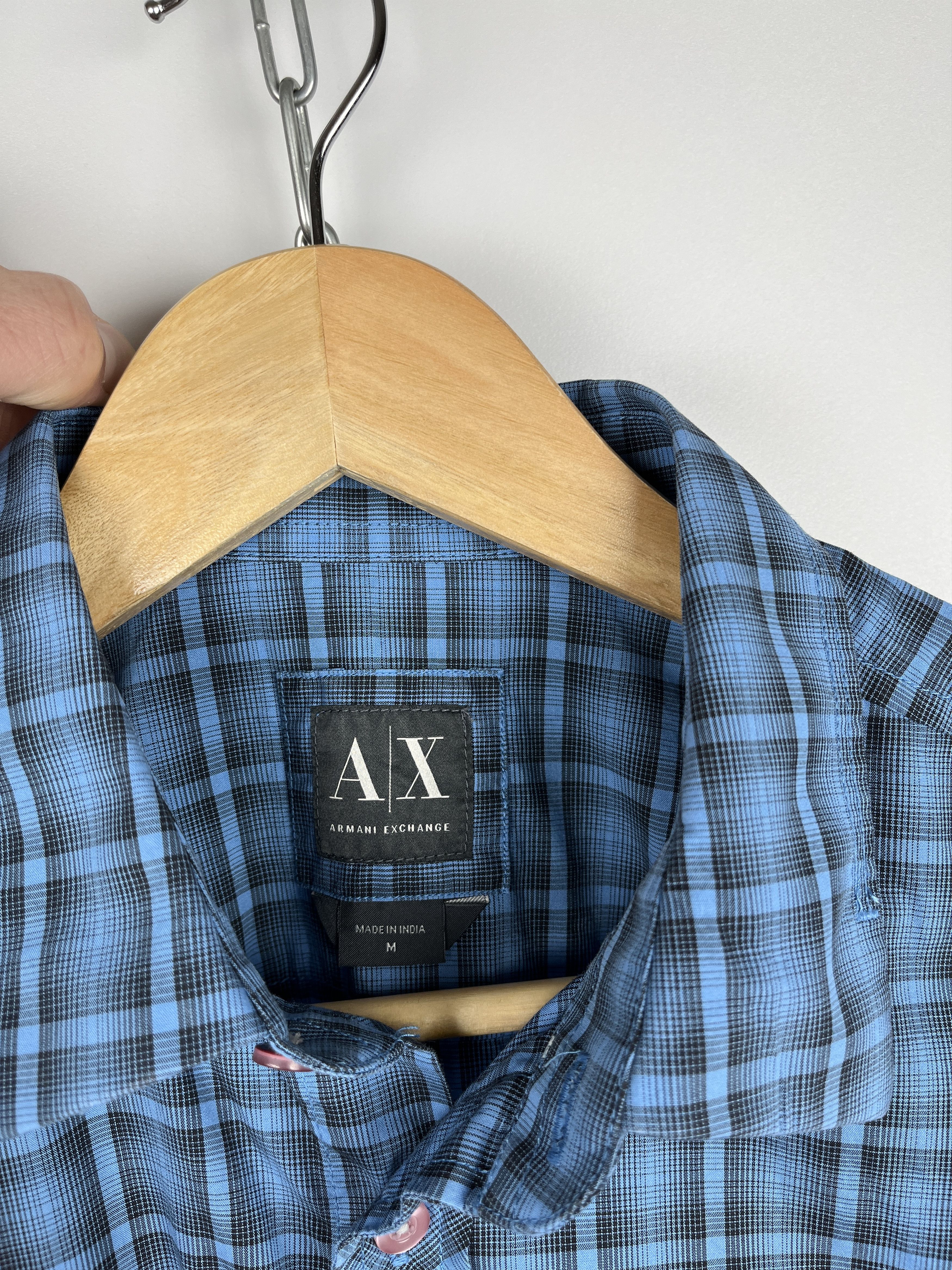 Armani Exchange A/X Armani Exchange Check Long Sleeve Button Up Shirt Size US M / EU 48-50 / 2 - 6 Thumbnail