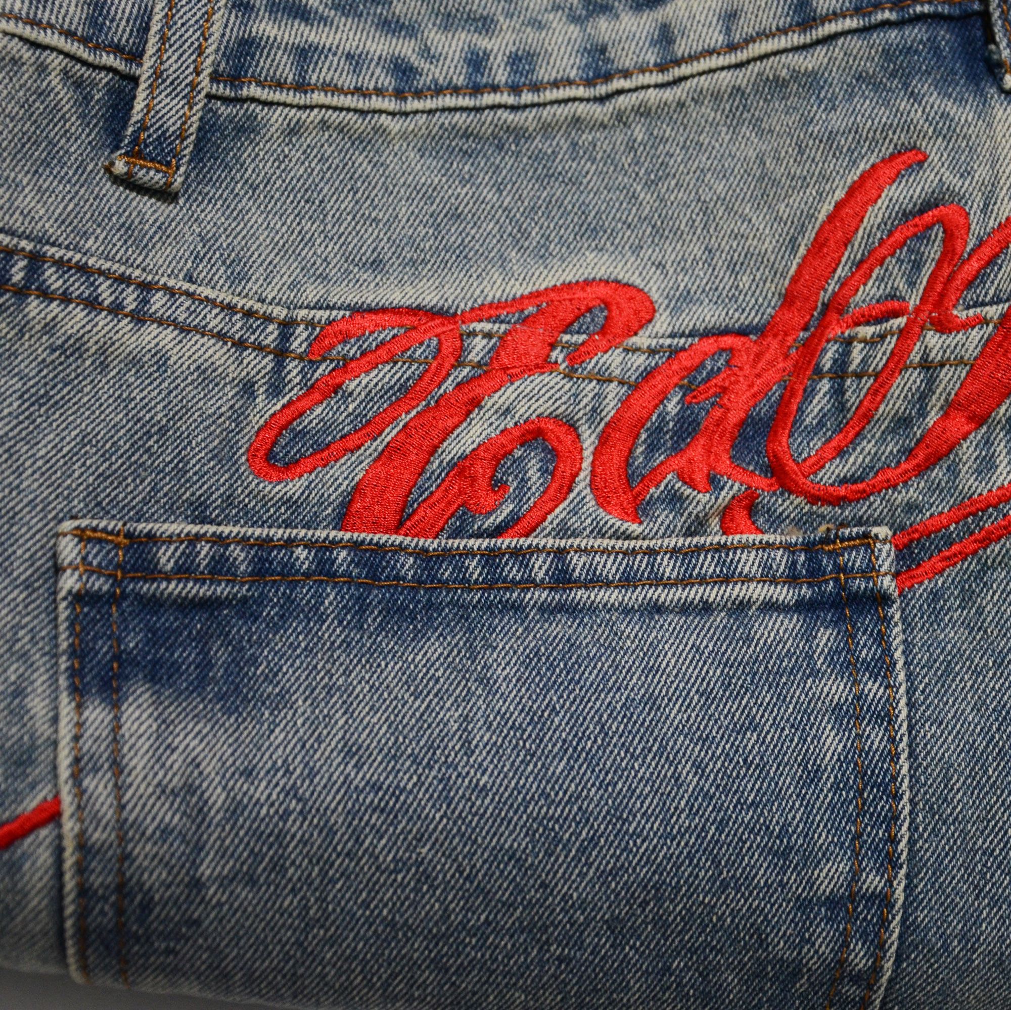 Ed Hardy [Tiny Flaw & Wrong Size Tag] Ed Hardy Jeans Wide Leg Size US 31 - 10 Thumbnail
