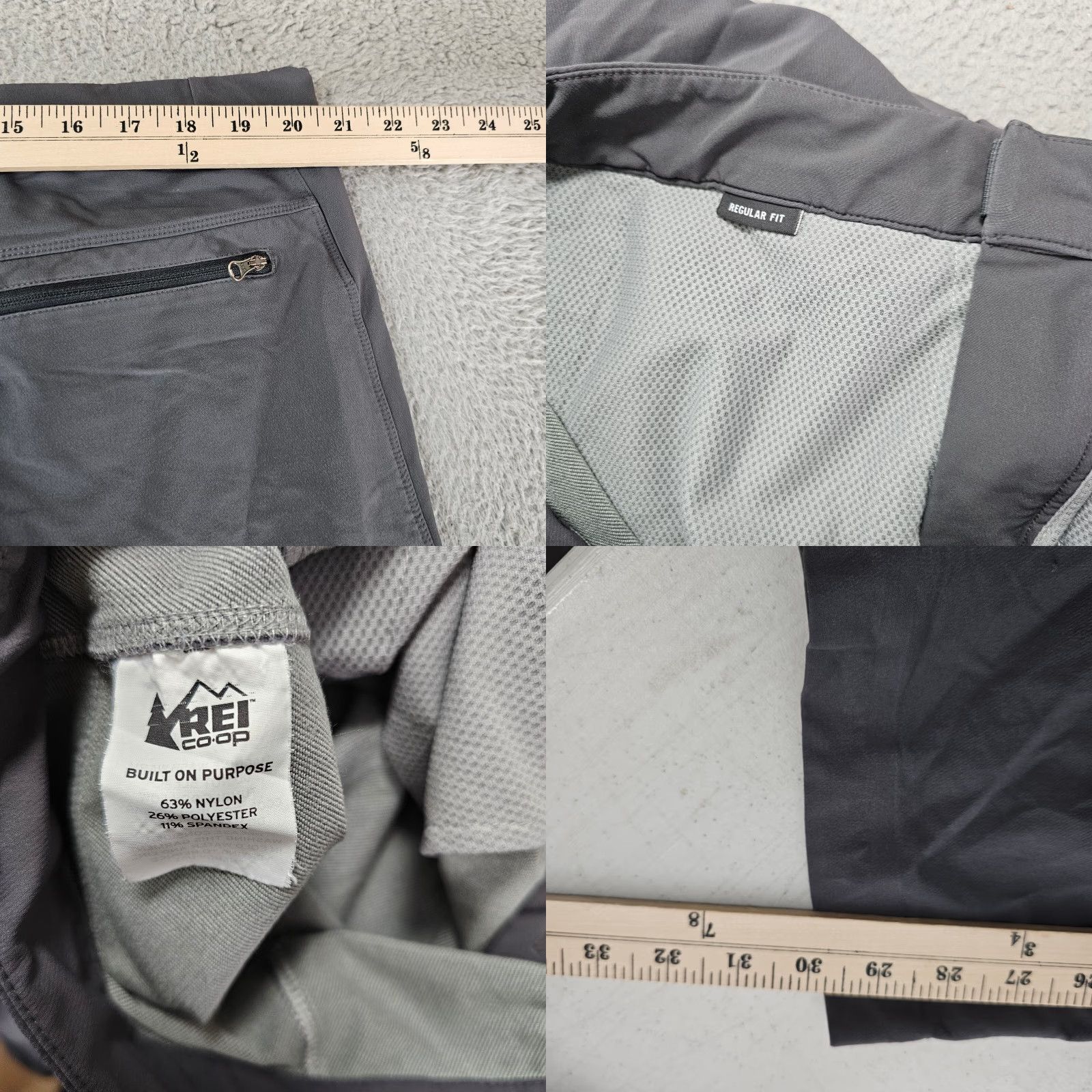 Vintage REI Co-op Activator Pants Mens 42x30 Nylon Polyester Spandex Straight Belted Cargo Slim Fit Gray No N/A Size US 42 / EU 58 - 8 Thumbnail