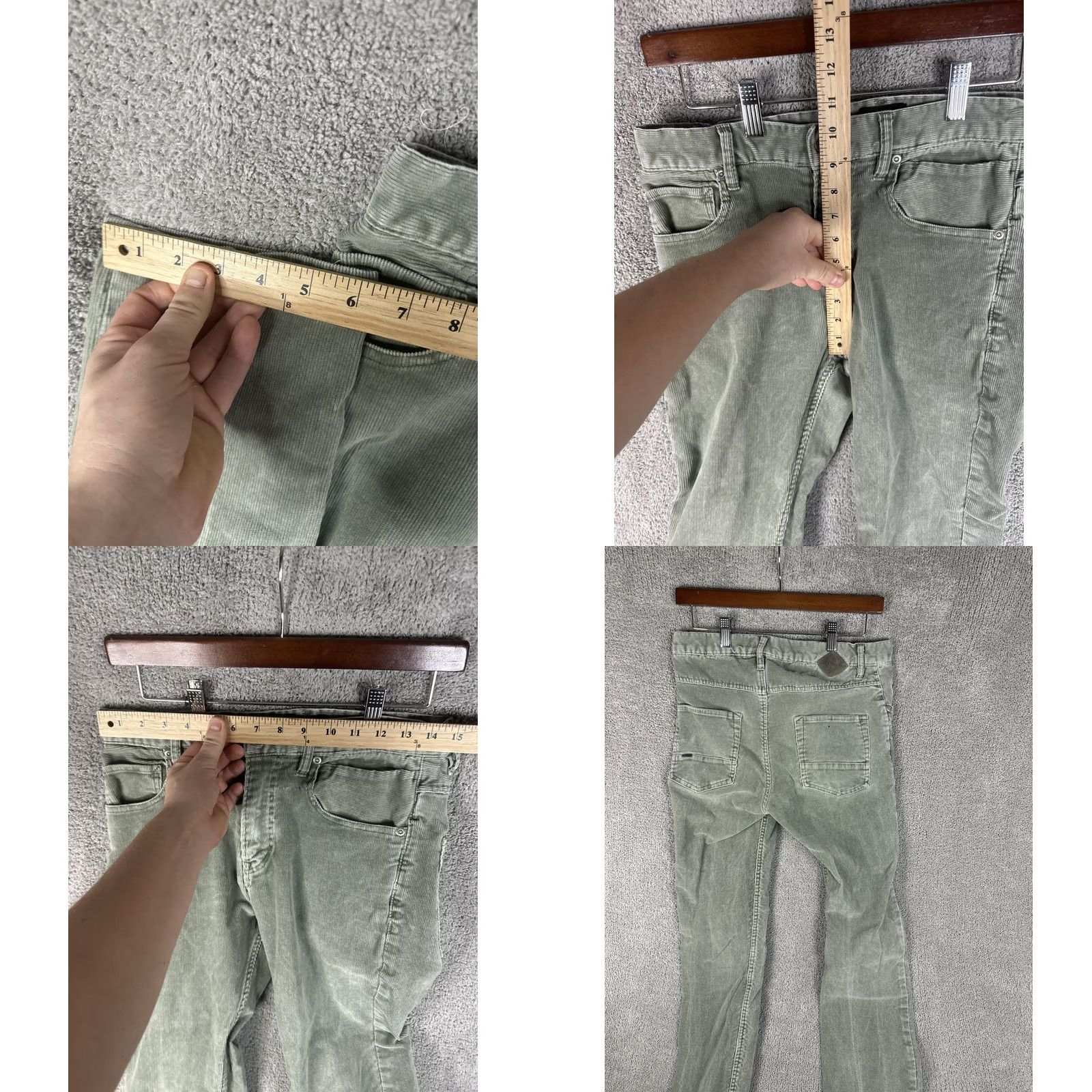 Quiksilver Quiksilver Pants Mens 29 Green Corduroy Straight Tapered Five-Pocket Casual Slim Fit 30in Inseam Mens Size US 29 - 8 Thumbnail