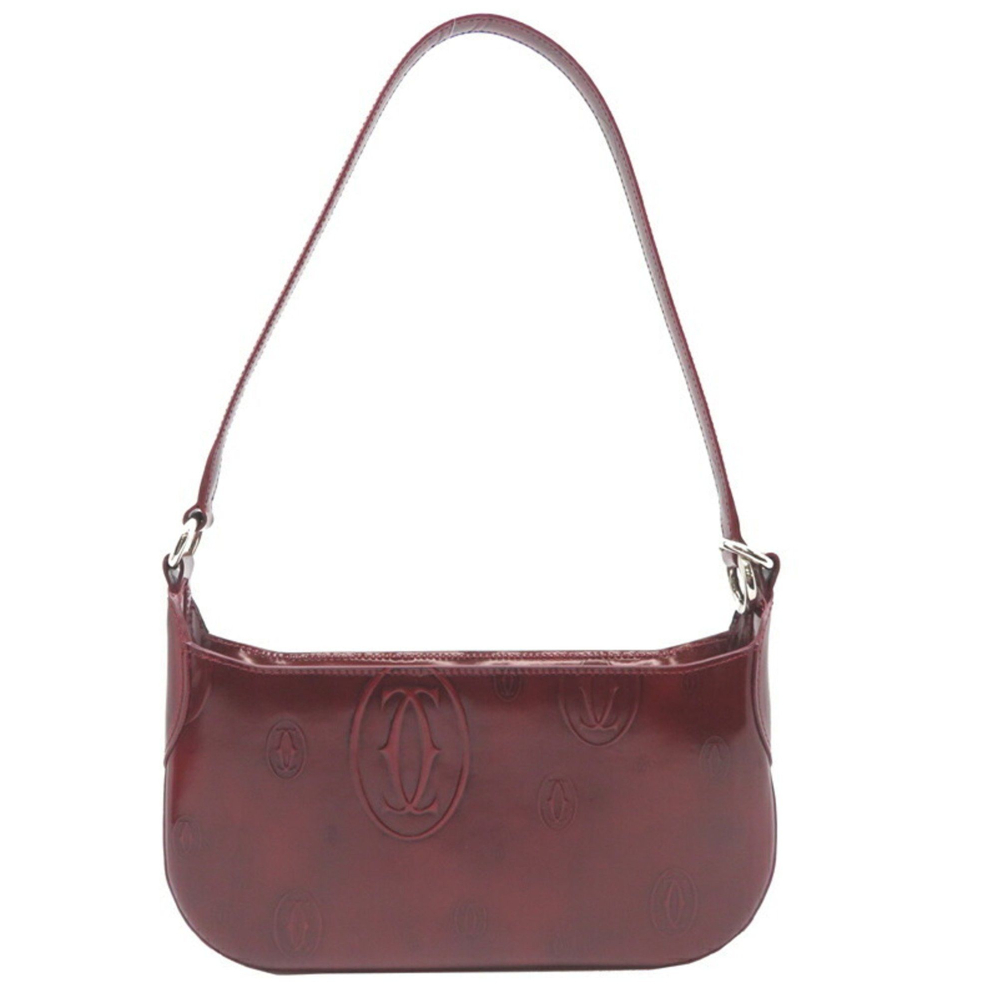Cartier Cartier Happy Birthday Bag Women's Handbag Patent Leather Bordeaux Size ONE SIZE - 1 Thumbnail