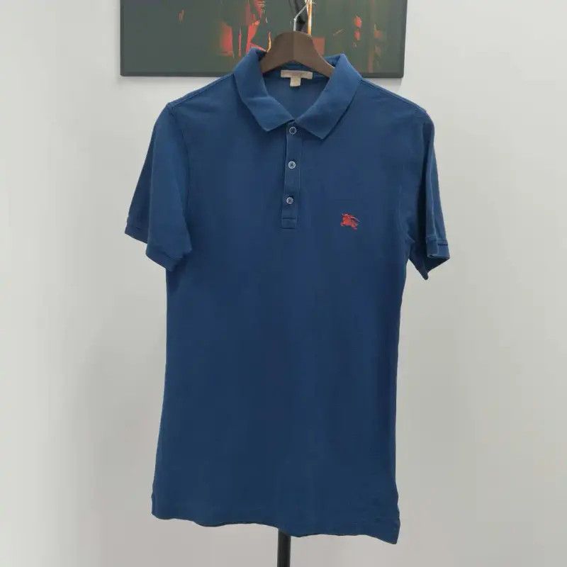Burberry Burberry Summer Blue Cotton Short Sleeve Polo Size US S / EU 44-46 / 1 - 1 Thumbnail