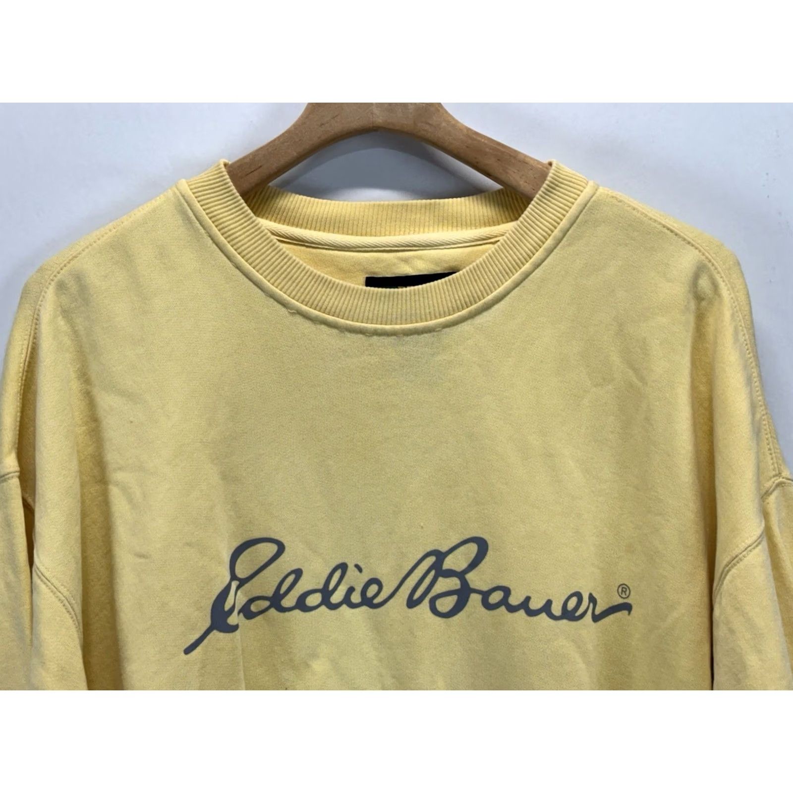 Eddie Bauer VINTAGE Eddie Bauer EBTEK Sweatshirt Mens Yellow Logo Crewneck Pullover 90s Logo Graphic Print Sweatshirt Mens Large Yellow 90s Theme Mens Size US L / EU 52-54 / 3 - 2 Thumbnail