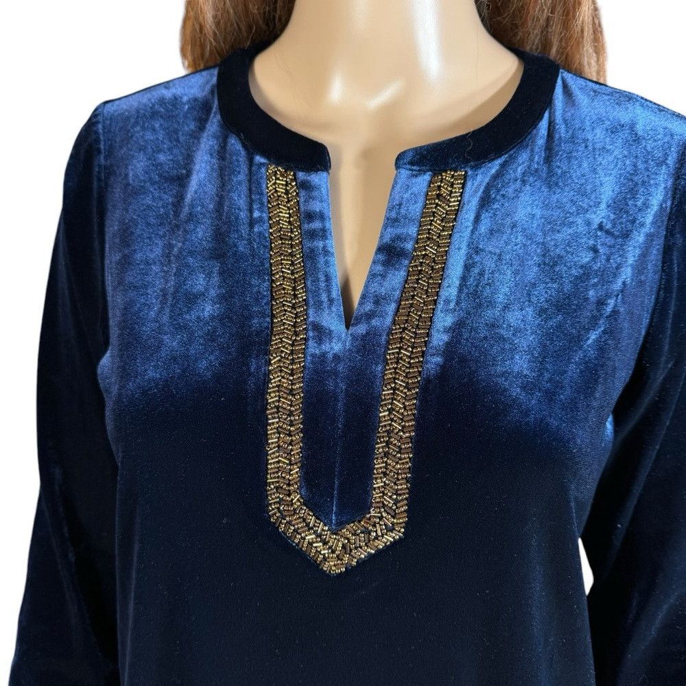 Other New Susan Graver Artisan Velvet Knit Split Neck Tunic Size Size XXS / US 00 / IT 34 - 3 Thumbnail
