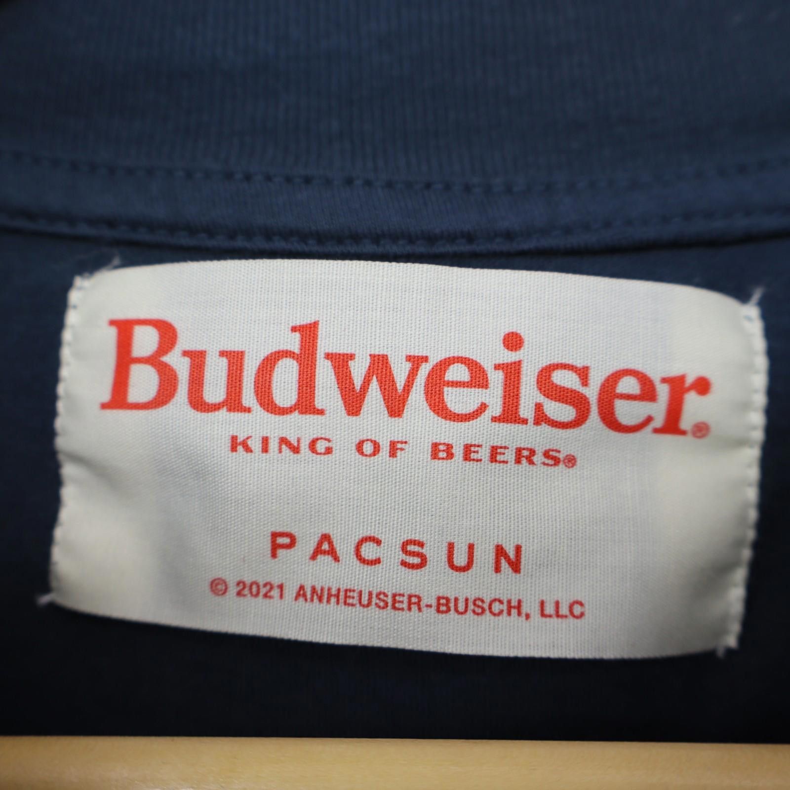 Pacsun Pacsun x Budweiser Shirt Medium Blue Cotton Biker Flame Size US M / EU 48-50 / 2 - 7 Thumbnail