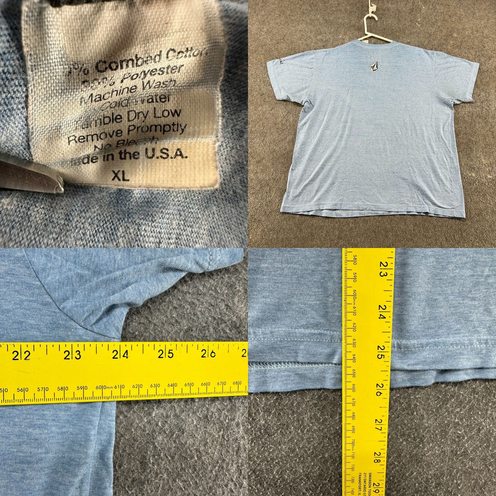 Volcom VINTAGE Volcom Shirt Mens XL Blue Spellout Slim Diamond Stone Skater Surf Y2K 90s Art USA Cars Size US XL / EU 56 / 4 - 8 Thumbnail