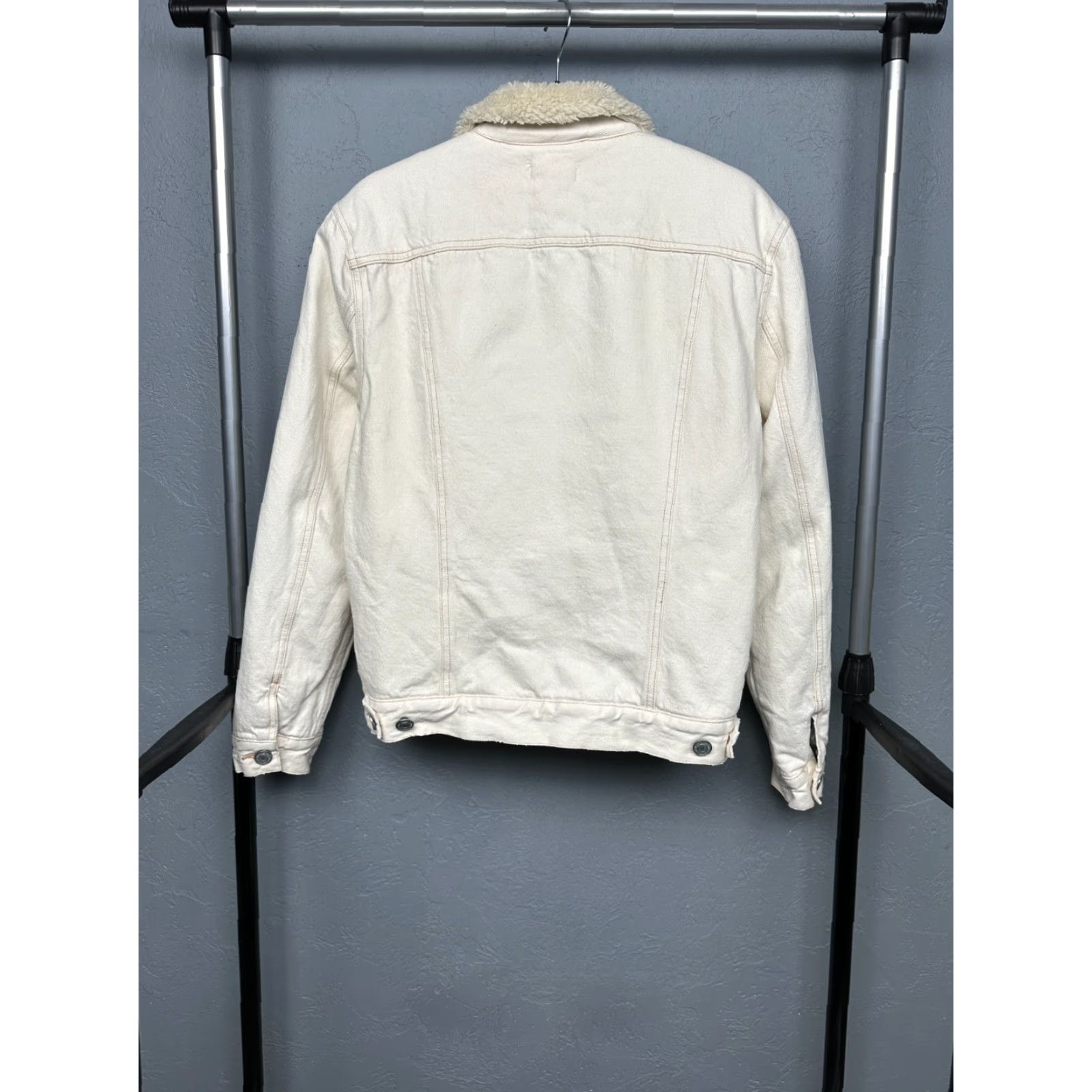 Allsaints AllSaints Elgin Denim Jacket Mens XS Multicolor Cotton Sherpa Pattern Solid Windbreaker Denim Jacket XS Mens Size US XS / EU 42 / 0 - 5 Thumbnail