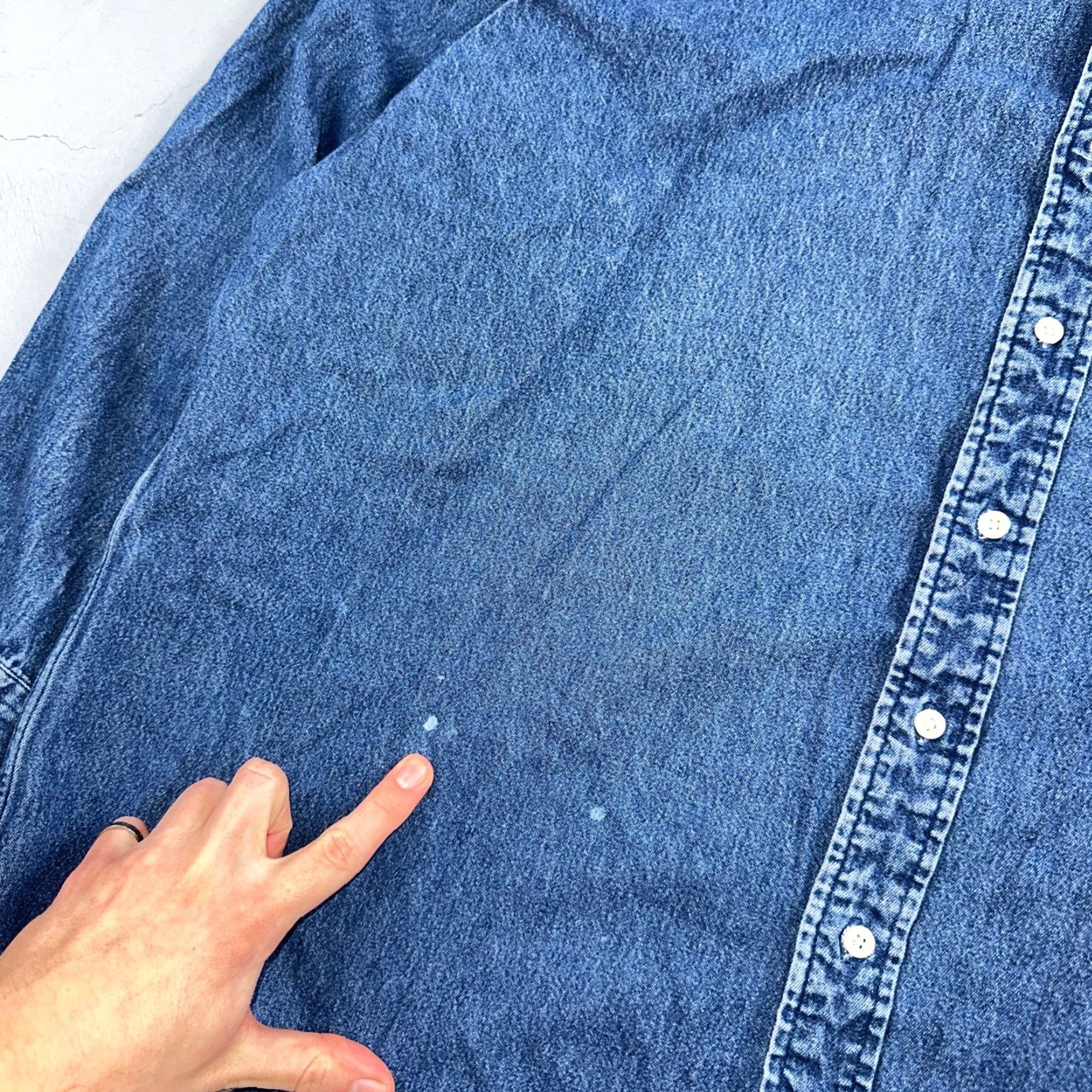 Polo Ralph Lauren VINTAGE Polo Ralph Lauren Shirt Denim Blaire Button Front Oxford XL Men Blue 90s Size US XL / EU 56 / 4 - 3 Thumbnail