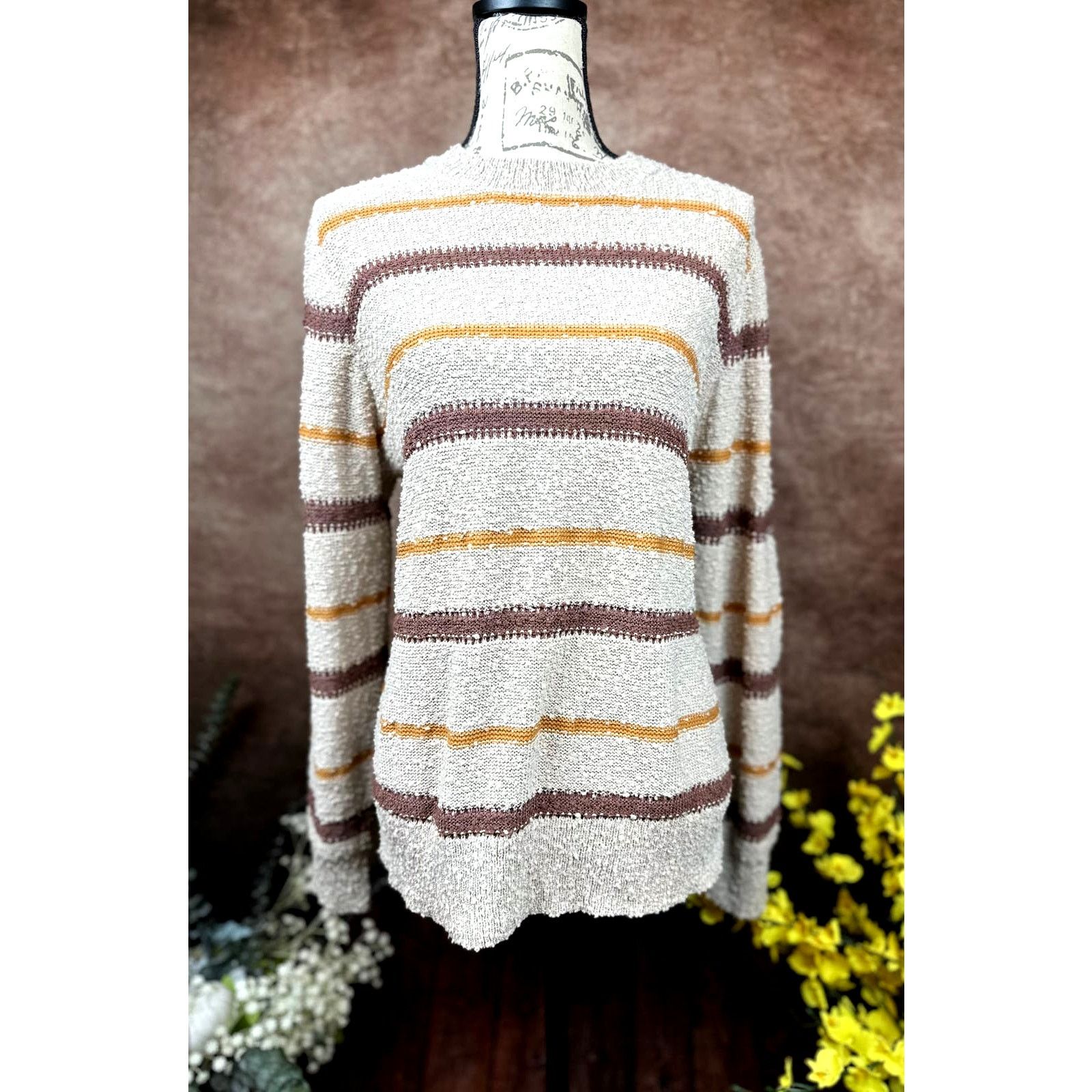 Other Mason & Belle Ellie Textured Sweater Cream/Browns L Size L / US 10 / IT 46 - 7 Thumbnail