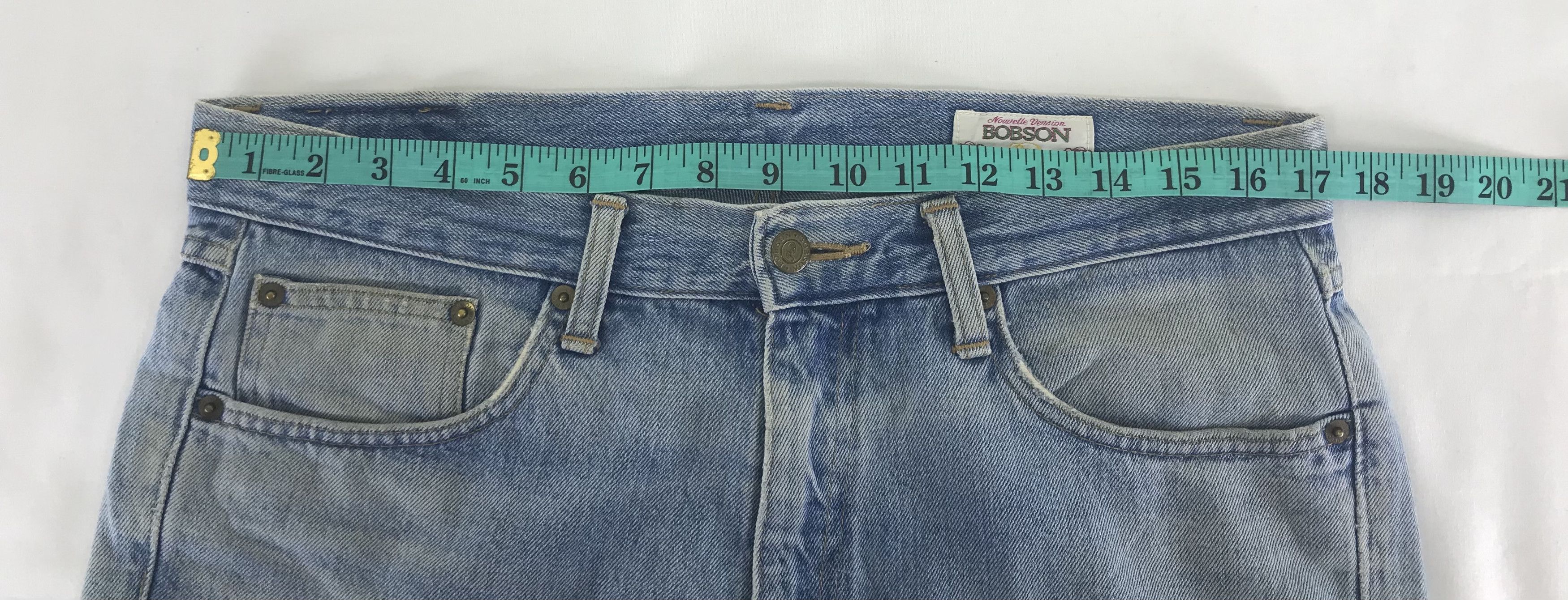 Vintage Vintage Bobson Light Wash Distressed Jeans Size US 34 / EU 50 - 14 Thumbnail
