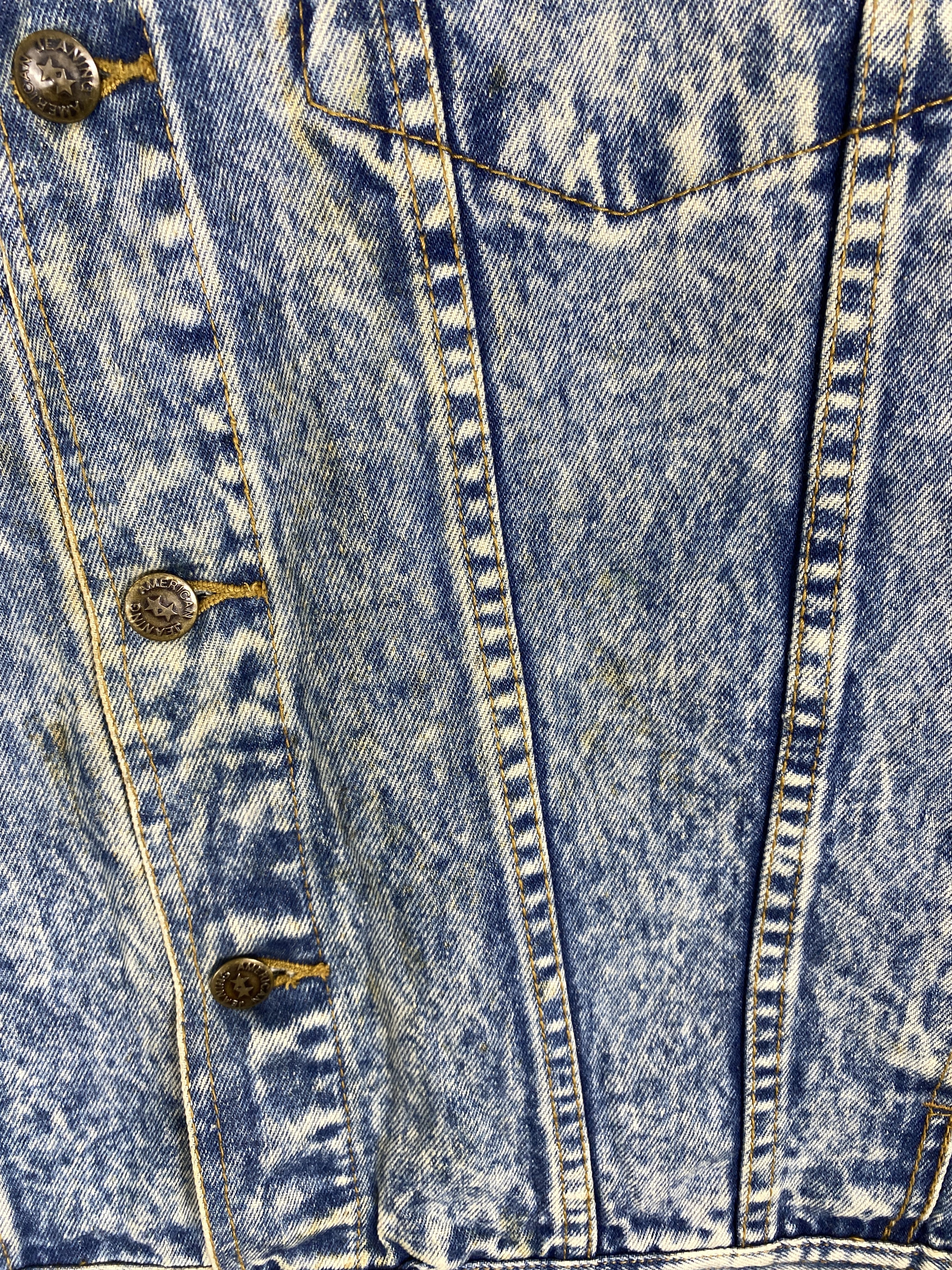 Japanese Brand Vintage 90s Glee Man Acid Wash Denim Jacket J2313 Size US M / EU 48-50 / 2 - 4 Thumbnail