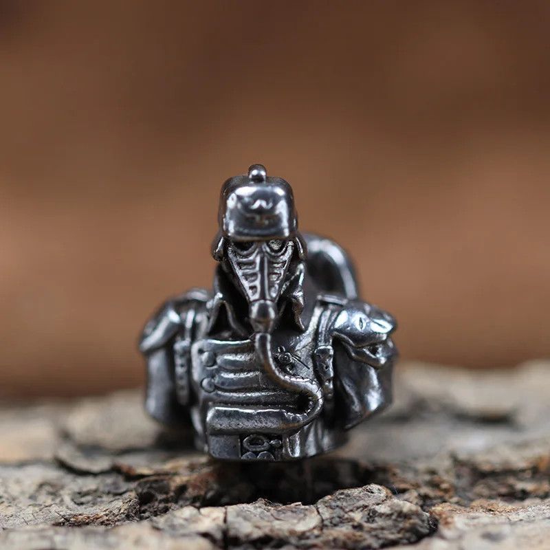 Handmade 3Pcs Biochemical Guard Knife Beads Paracord Bead Zipper Size ONE SIZE - 3 Thumbnail