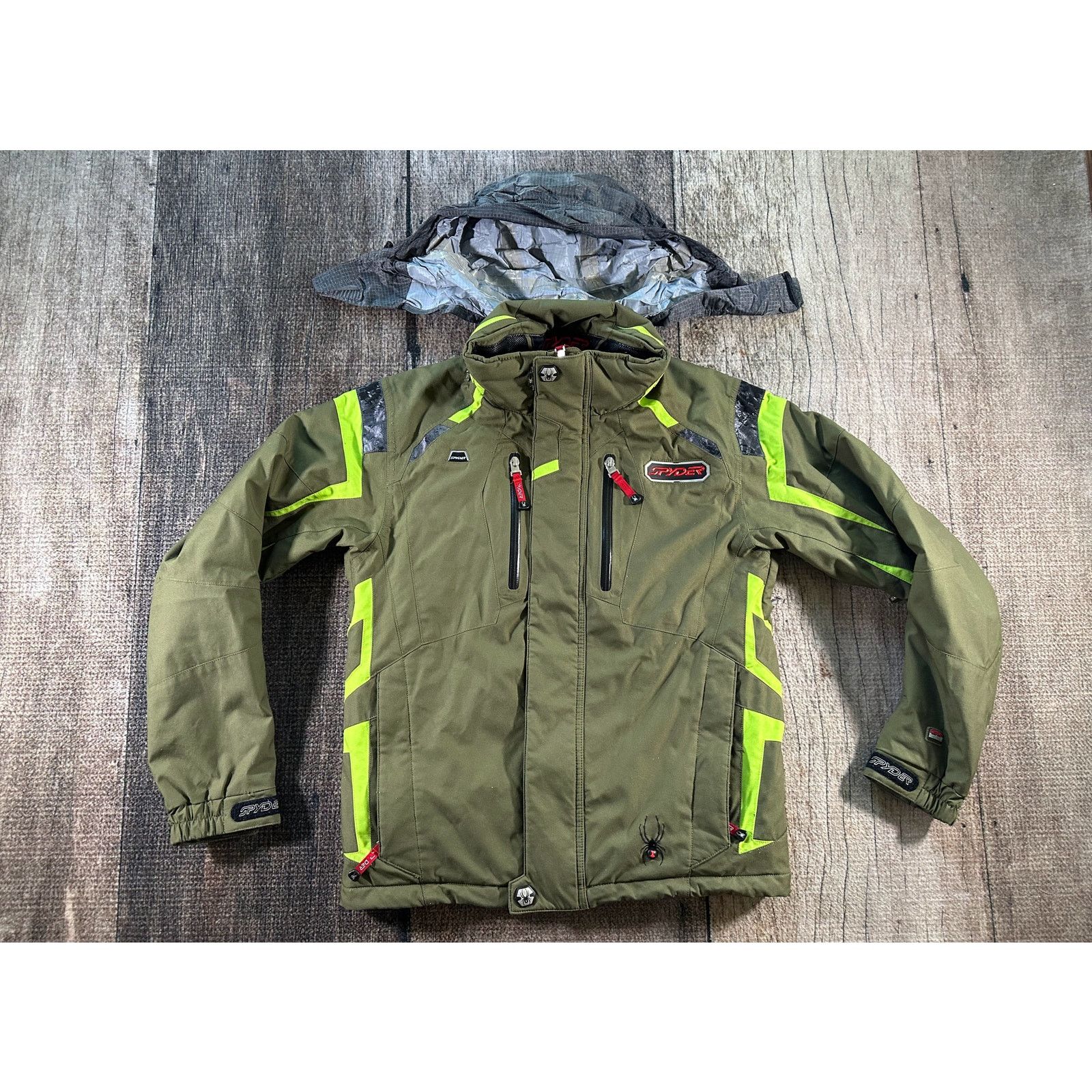 Spyder Spyder Green Dermizax Ev Insulated Jacket Olive Snow Jacket Grailed