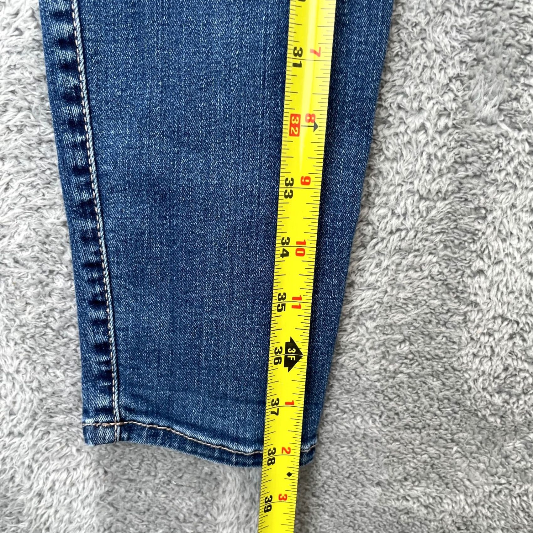 Vintage Kut From The Kloth Jeans Womens 8 Blue Skinny Leg Stretch Distressed Toothpick Size 30" / US 8 / IT 44 - 7 Thumbnail
