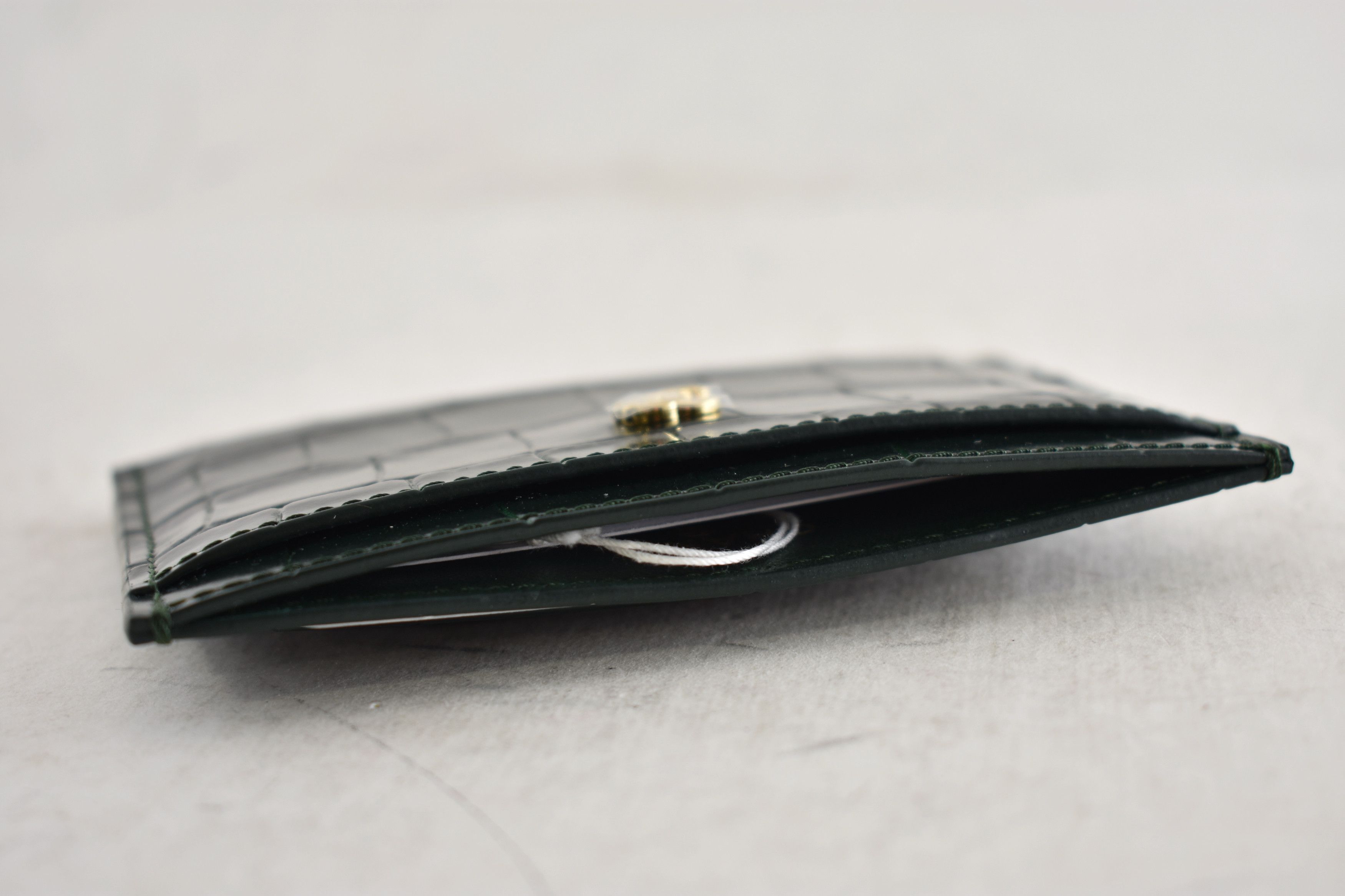 Chanel 26S Emerald Crocodile Embossed Credit Card Holder Wallet Size ONE SIZE - 8 Thumbnail