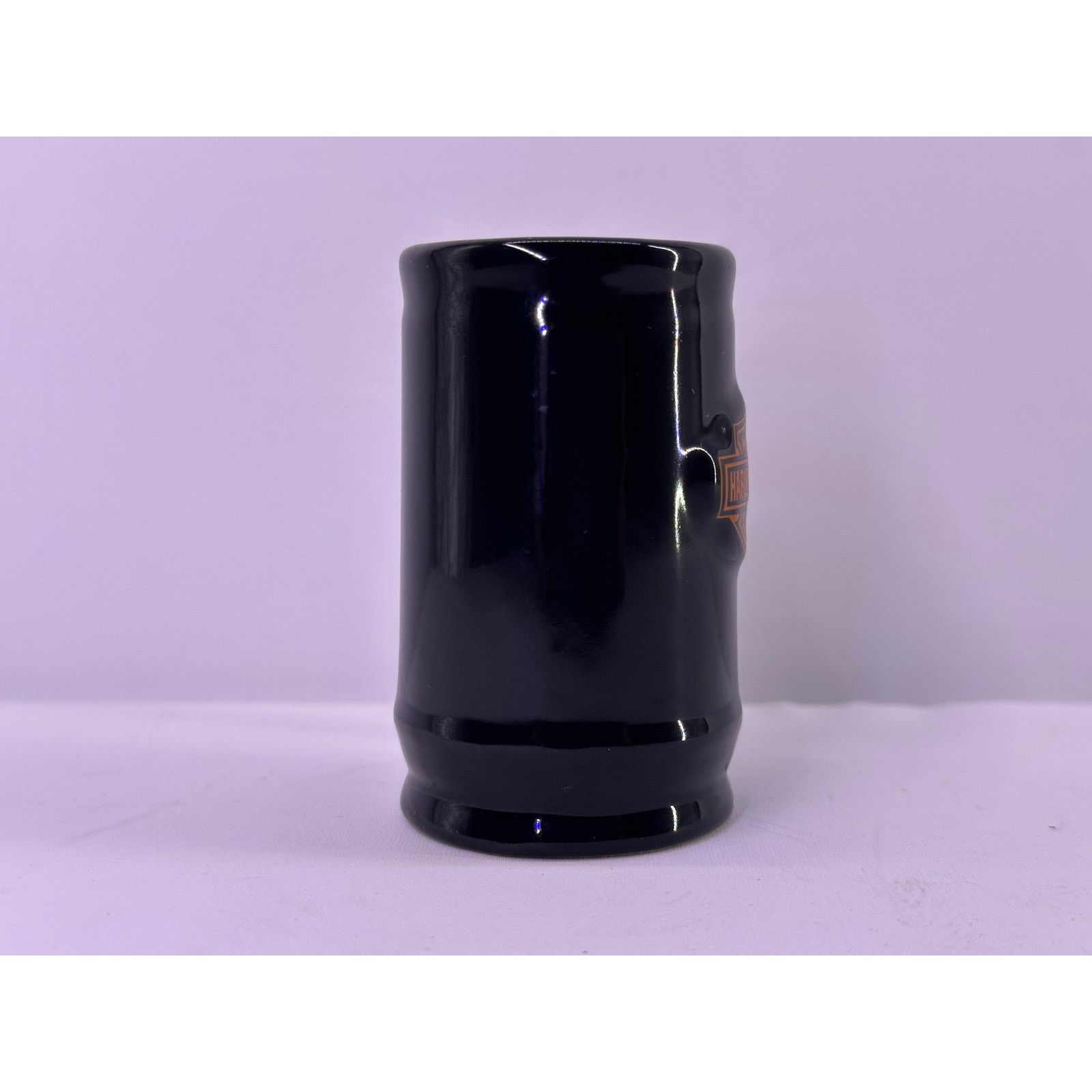 Harley Davidson Harley Davidson Shot Mug Black and Orange Shield 3”Tall Size ONE SIZE - 6 Thumbnail
