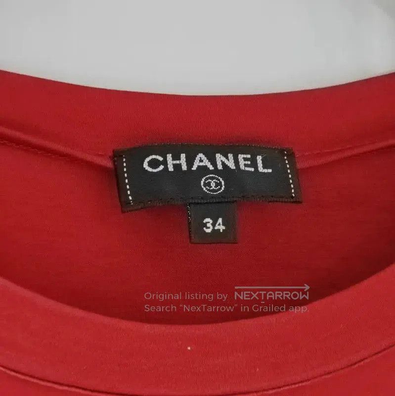 Chanel Chanel Red Cotton Graphic Short Sleeve T-Shirt . Size XS / US 0-2 / IT 36-38 - 8 Thumbnail