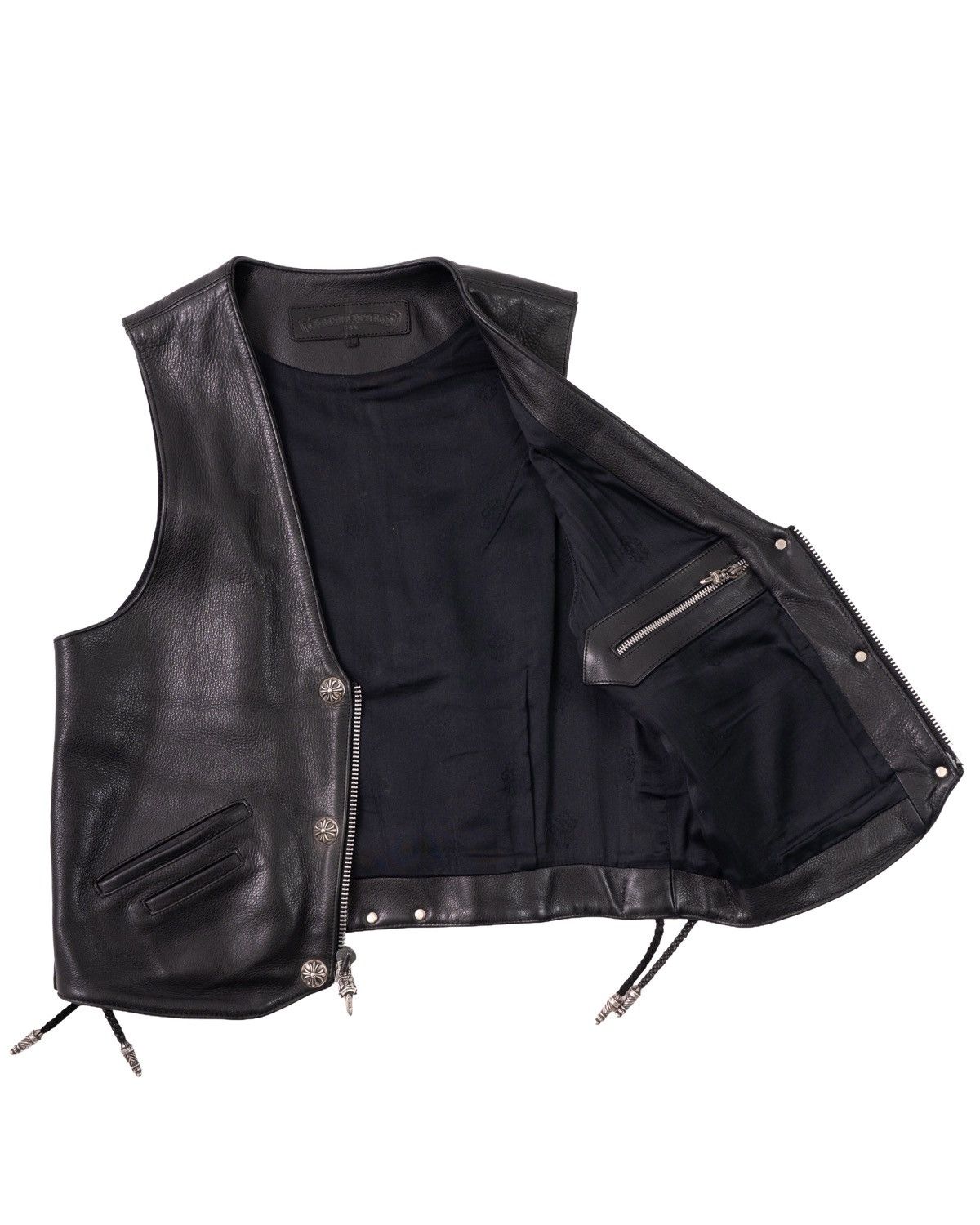 Chrome Hearts *RARE* Chrome Hearts 6 Buttons Cross Leather Vest Vintage Size US L / EU 52-54 / 3 - 5 Thumbnail
