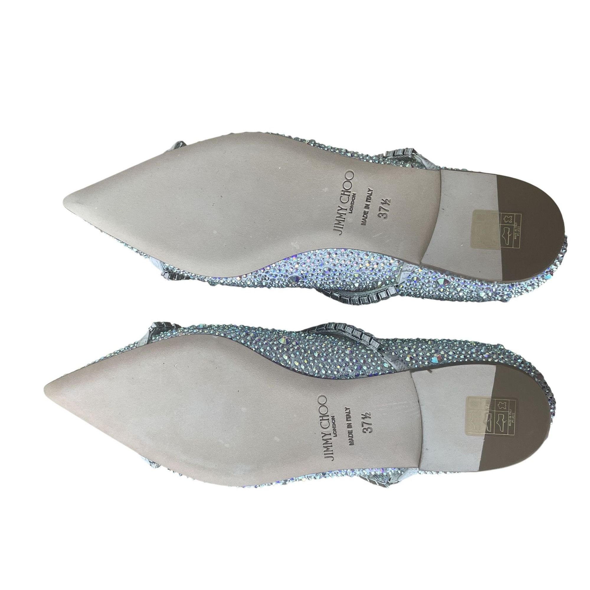 Jimmy Choo Jimmy Choo Womens Crystal-Embellished Pointed Toe Flats 37.5 Size US 7.5 / IT 37.5 - 5 Thumbnail