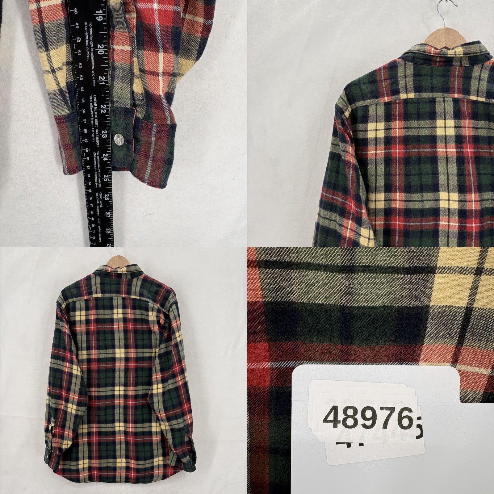 Vintage VINTAGE L.L. Bean Shirt Mens XLT Green Plaid Long Sleeve Button Up Flannel USA 90s Mens Size US XL / EU 56 / 4 - 8 Thumbnail