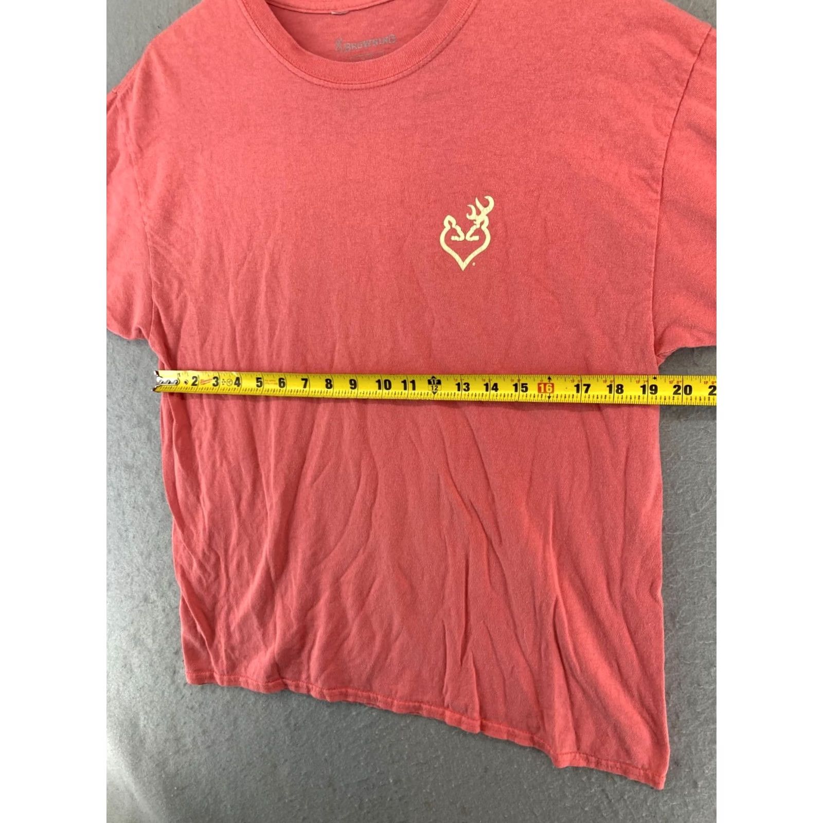 Vintage Browning Womens T-Shirt Large Pink Logo Outdoor Hunting Size L / US 10 / IT 46 - 2 Thumbnail