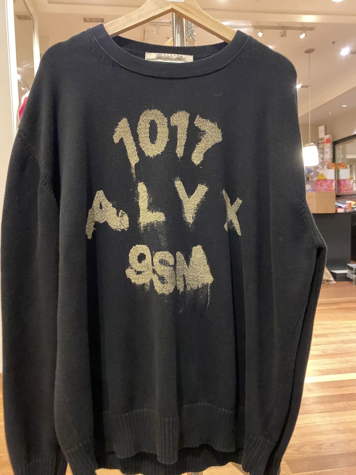 Image of 1017 Alyx 9Sm Knit Crewneck Sweater XL in Black, Men's