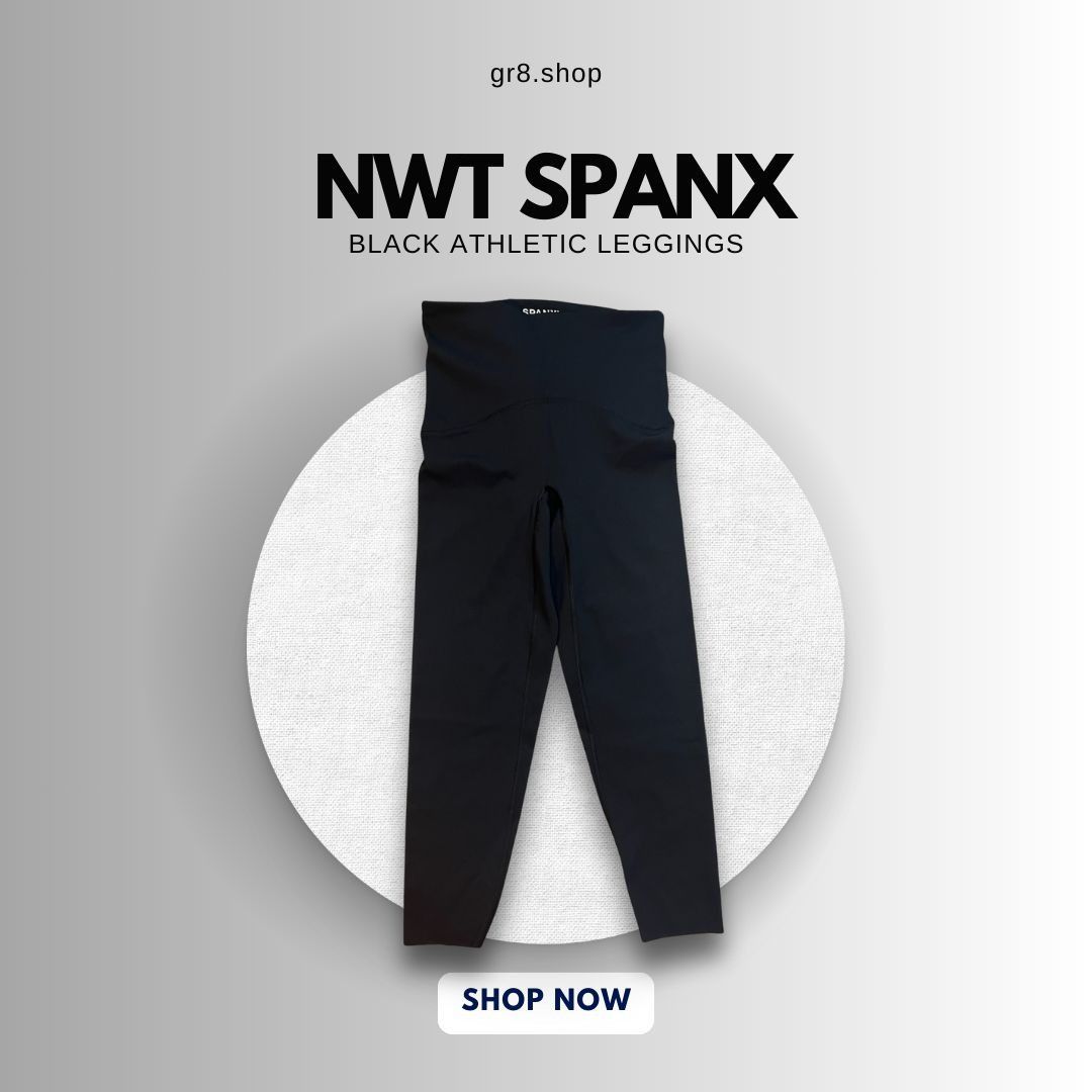 Other NWT Spanx Black High-Waisted Athletic Leggings Women’s Size Size 28" / US 6 / IT 42 - 1 Thumbnail