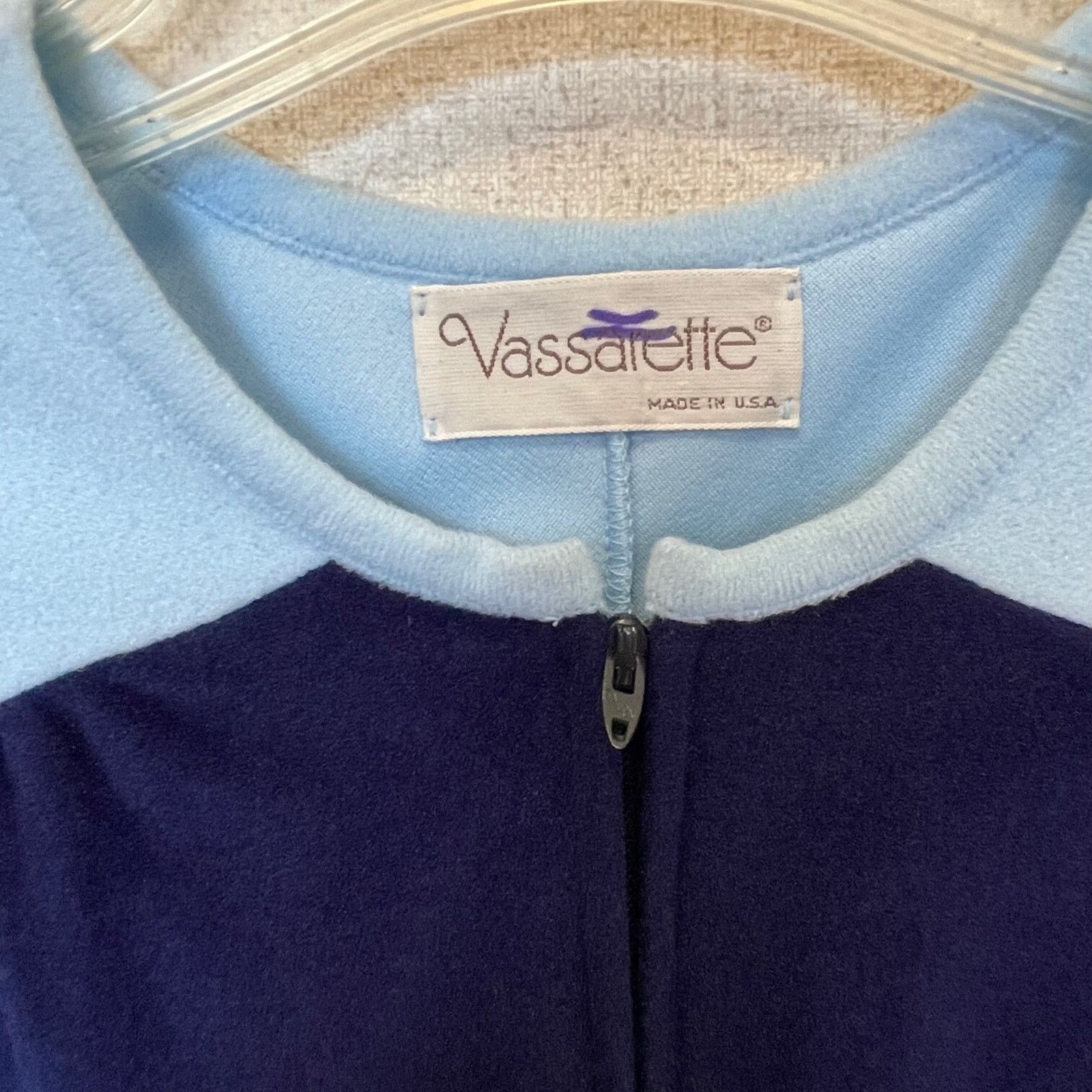 Other Vtg Vassarette Velvelour Junior13 House Robe BLUE Made USA Size M / US 6-8 / IT 42-44 - 3 Thumbnail
