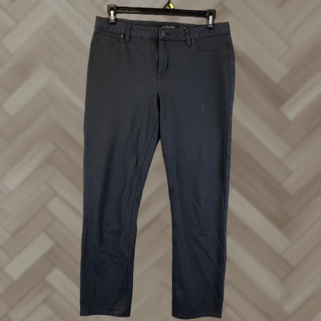 Calvin Klein Calvin Klein Jeans Womens Jeggings Black Size 14 / 67-20 Faux Front Pockets Slim Regular Women Jeans 27 in Inseam Size 36" / US 14 / IT 50 - 1 Thumbnail