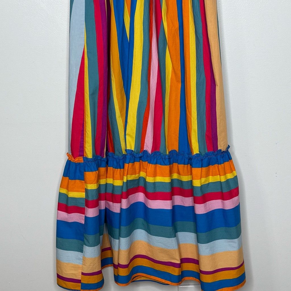 Farm Rio Farm Rio Multicolor Stripe Rainbow Maxi Dress Size S Size L / US 10 / IT 46 - 3 Thumbnail