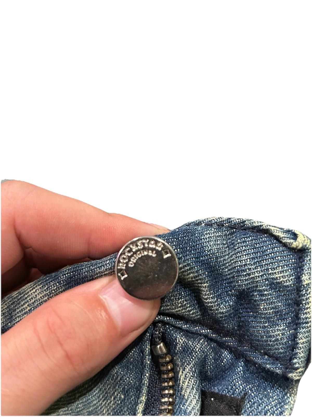 Designer Rockstar Original Tamyra Blue Baggy Jeans M Distressed NWT Size US 32 / EU 48 - 11 Thumbnail