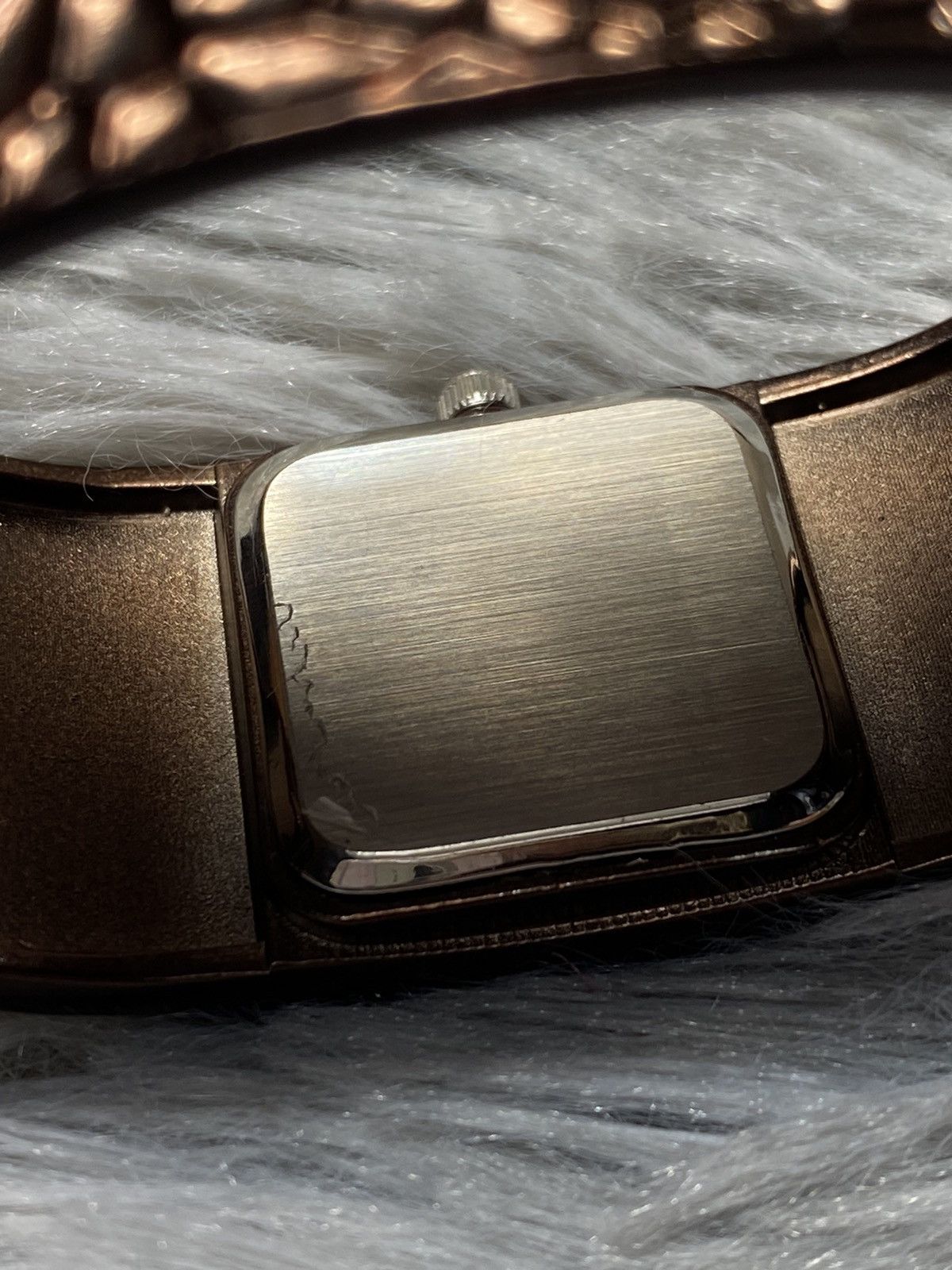 Jewelry Luxurious Brown Cuff Watch with Gem Accents | Japanese Brand Size ONE SIZE - 10 Thumbnail