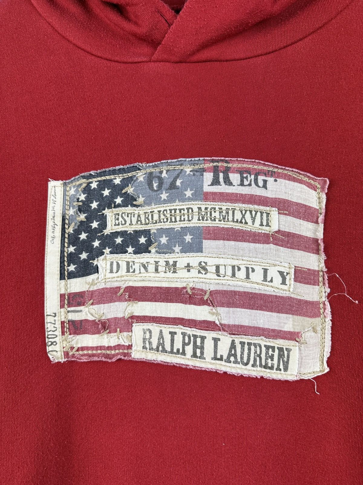 Denim & Supply Ralph Lauren Vintage Denim & Supply Ralph Lauren Big American Flag Hoodie Size US L / EU 52-54 / 3 - 4 Thumbnail