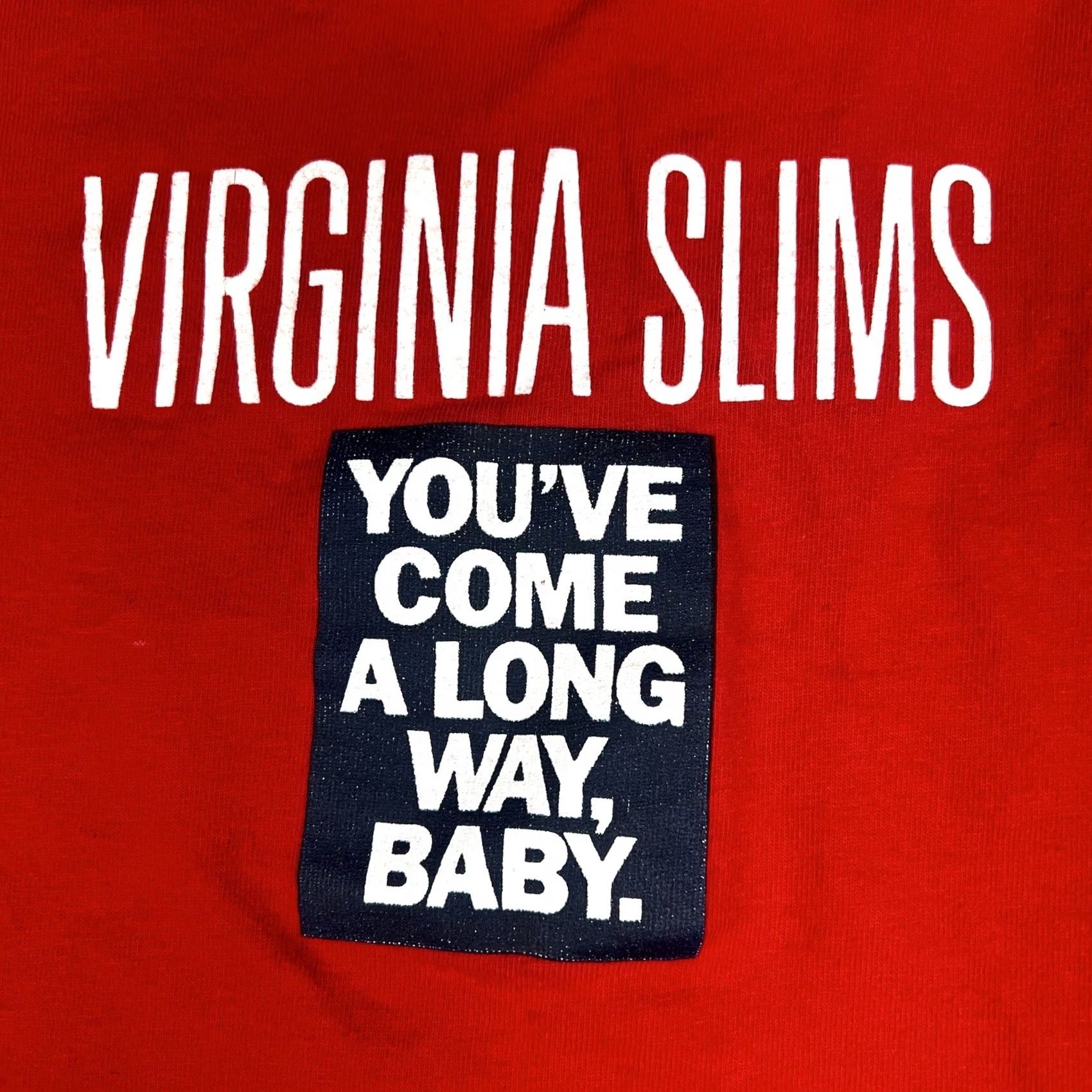 Fruit Of The Loom VINTAGE Virginia Slims Cigarettes Graphic T-Shirt Medium Single Stitch Shirt Unisex Adults M Red 90s Cigarettes Graphic Print Size US M / EU 48-50 / 2 - 7 Thumbnail
