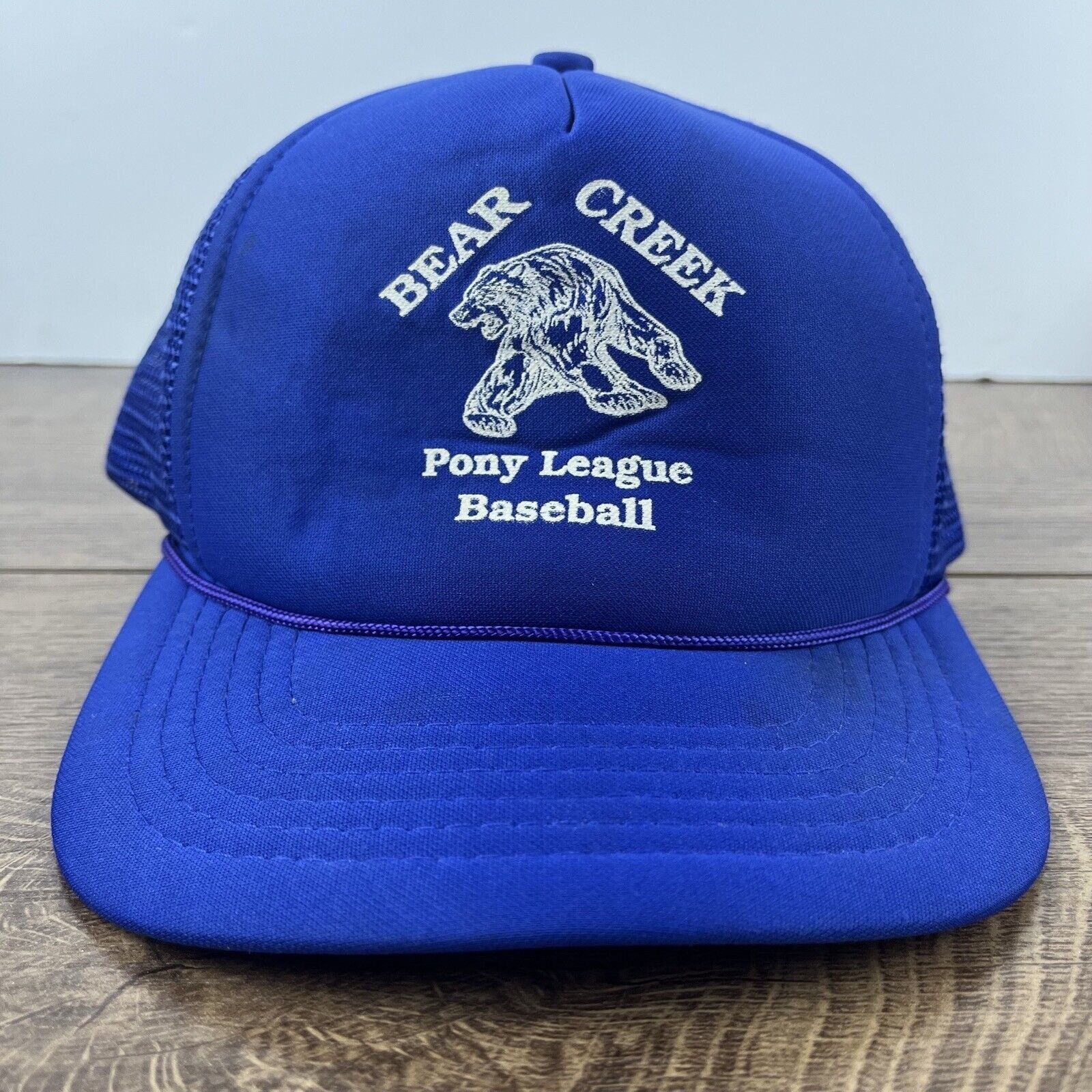 Other Bear Creek Hat Pony League Baseball Snapback Hat Blue Adjust Size ONE SIZE - 3 Thumbnail