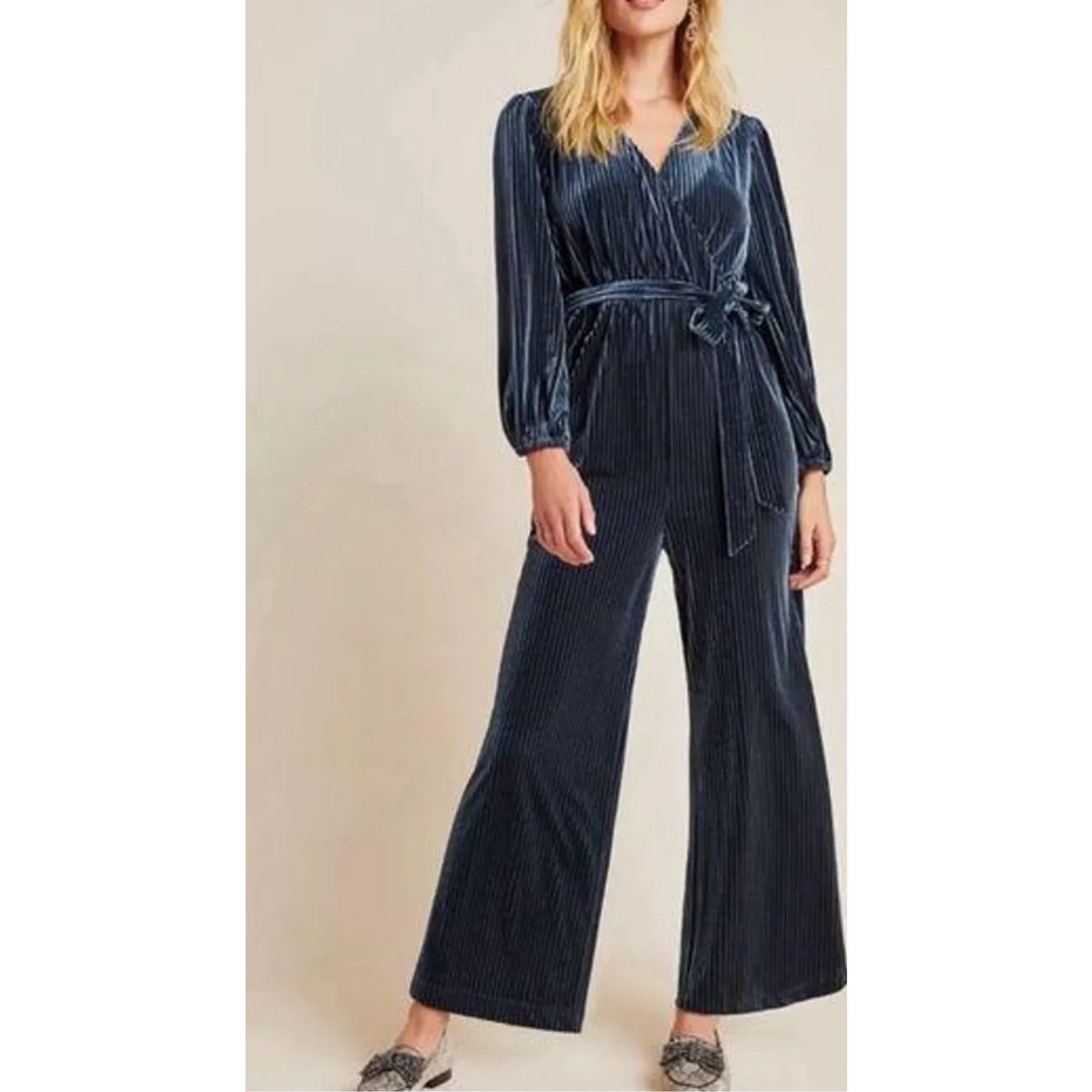 Anthropologie Anthropologie Ali & Jay NWT Samantha Velvet Jumpsuit sz L Size US 40 / EU 56 - 1 Thumbnail