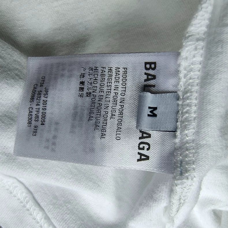 Balenciaga Balenciaga White Short Sleeve T-Shirt with Red Cursive Log Size US M / EU 48-50 / 2 - 5 Thumbnail