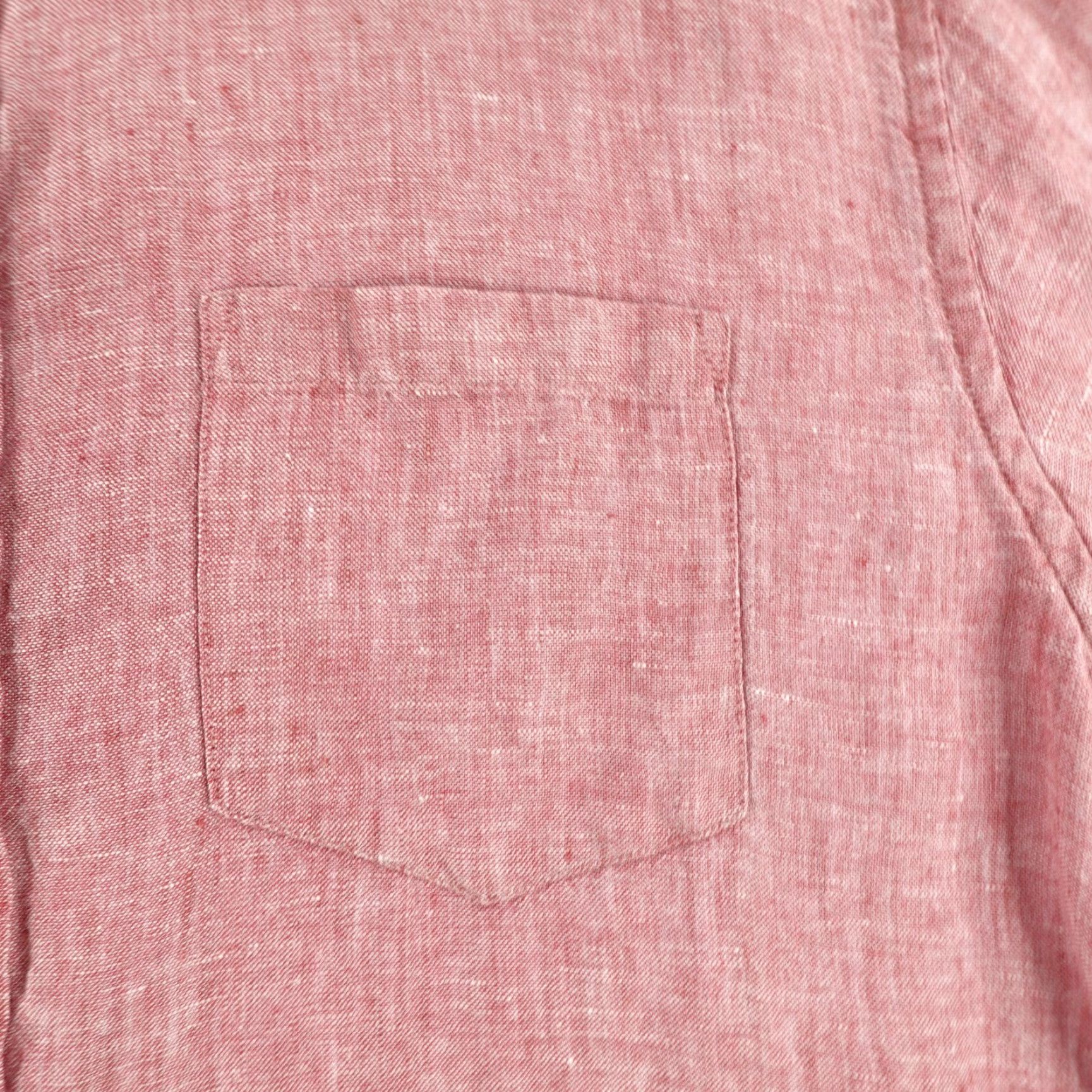 J.Crew VINTAGE J.CREW Shirt Mens Large Pink Heather Slim Linen Button-Up Long Sleeve Casual Size US L / EU 52-54 / 3 - 3 Thumbnail