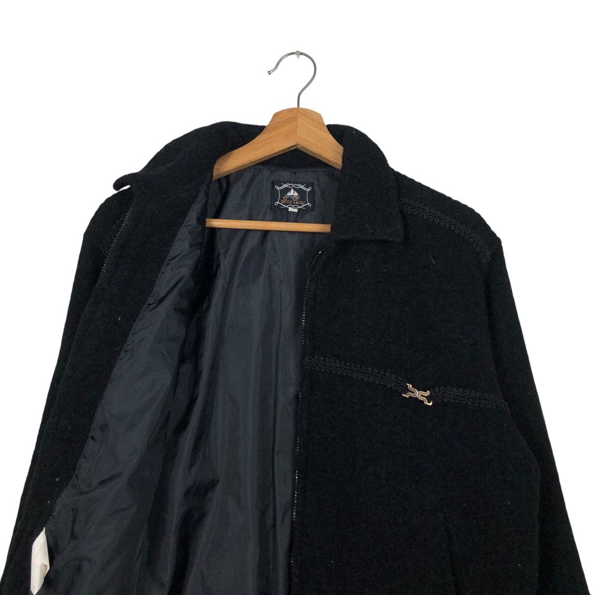Japanese Brand 📌Vintage Bomber Jacket Ice Berg Rich Black Issey Miyake Size US M / EU 48-50 / 2 - 13 Thumbnail