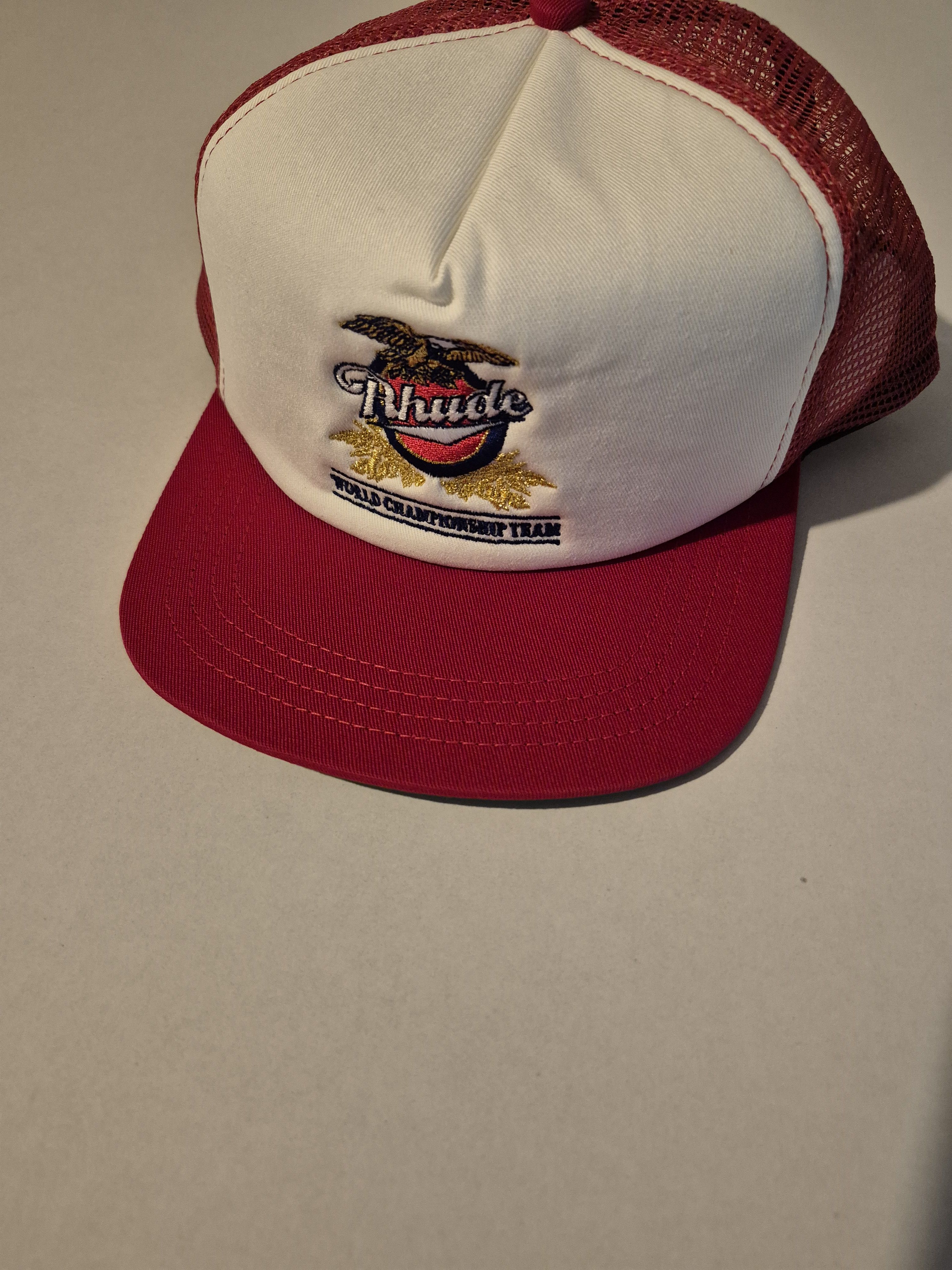 Rhude Rhude Eagle Dream Trucker White/Red Size ONE SIZE - 1 Thumbnail