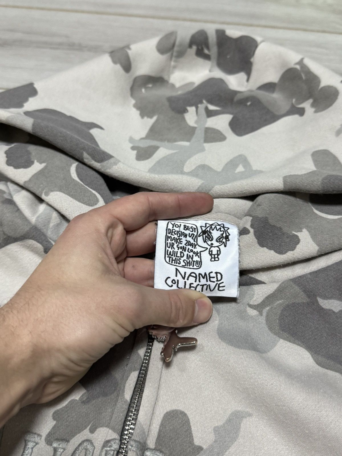 Named Collective Named Collective Unrealistic zip girls camo monogram hoodie Size US XL / EU 56 / 4 - 4 Thumbnail